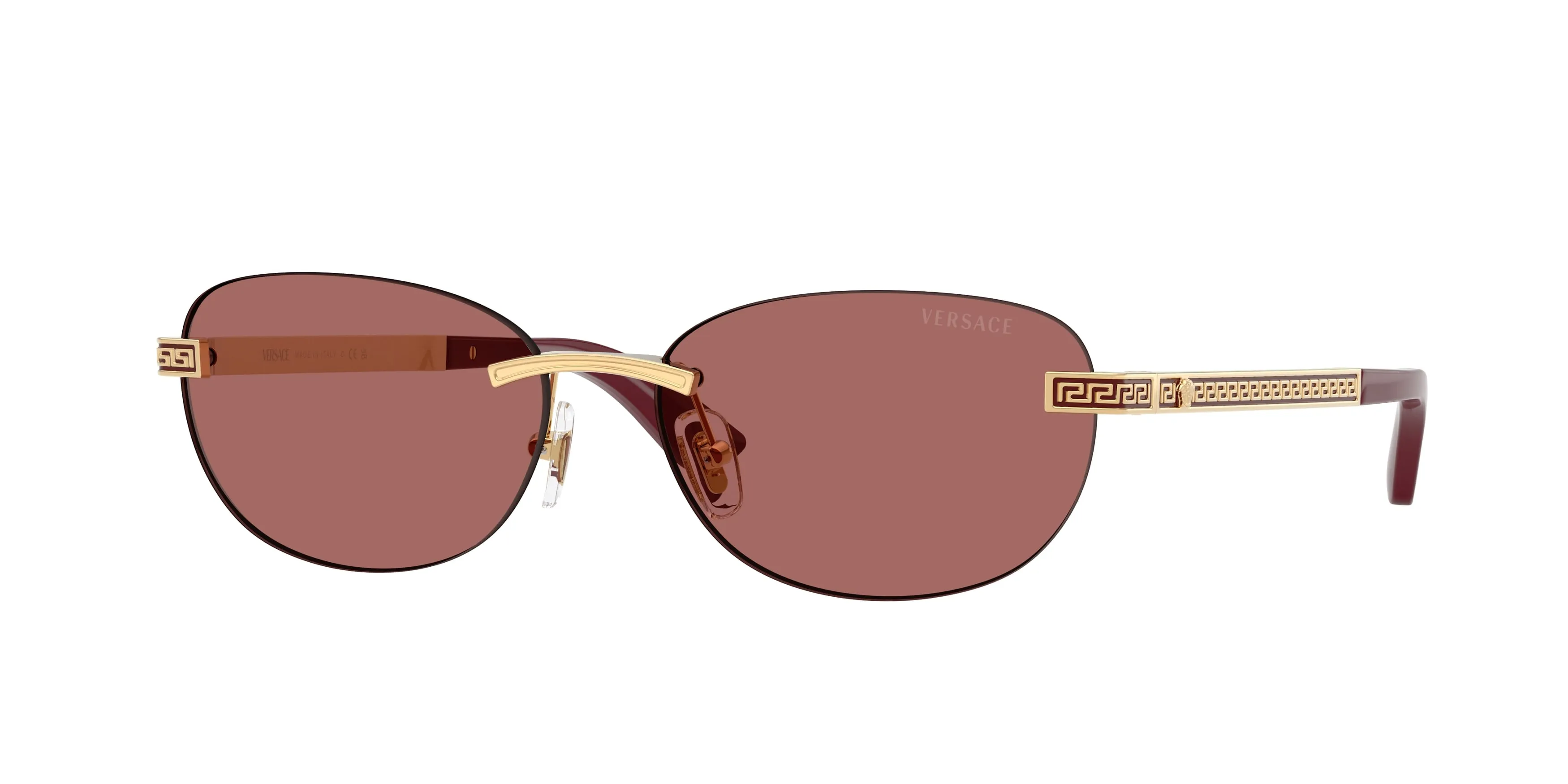 Versace VE2307 152369 Occhiali da sole Metallo Oro Viola Rotonda Normale - immagine 1
