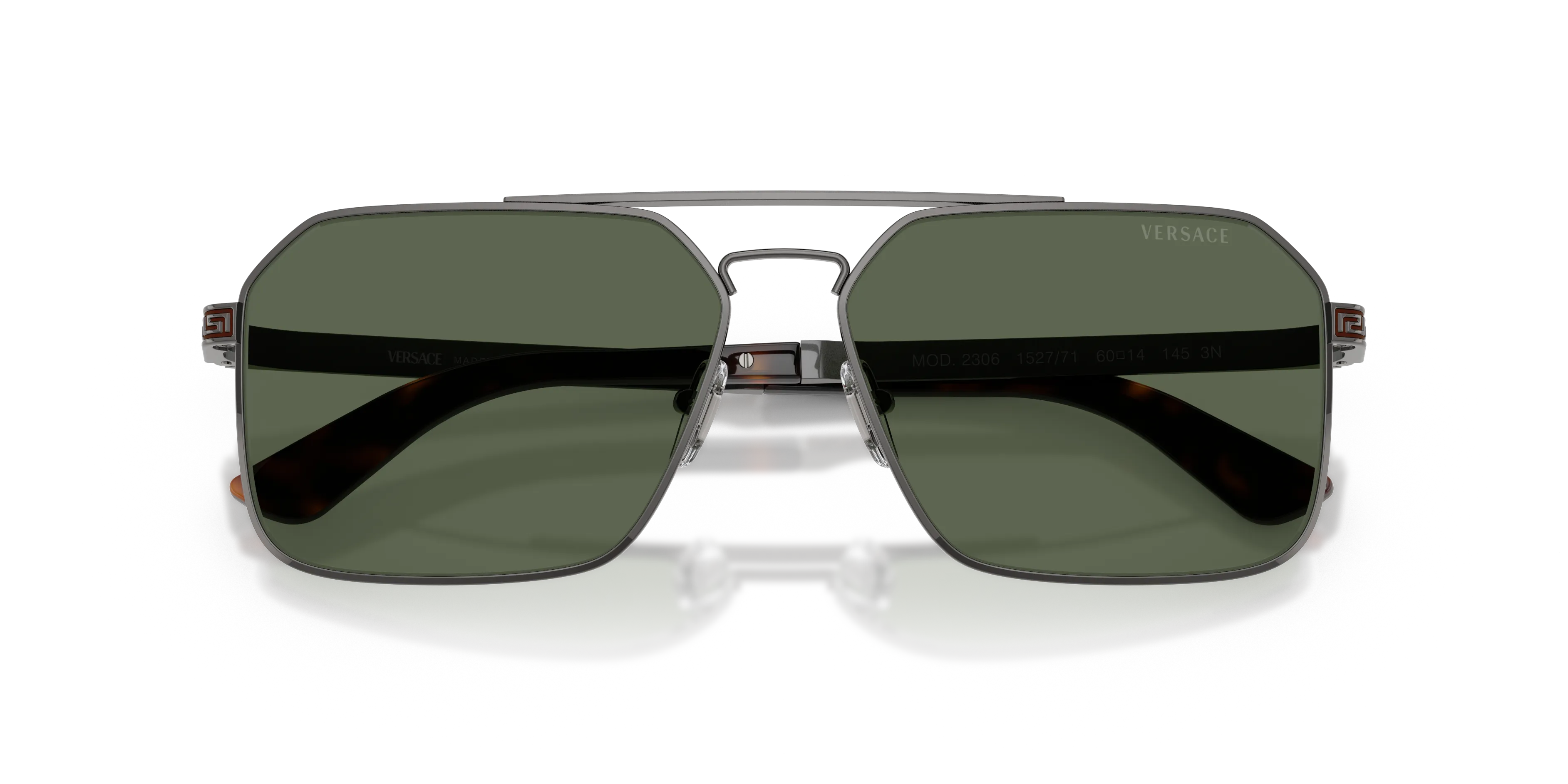 Versace VE2306 152771 Occhiali da sole Metallo Grigio Verde Squadrata Normale - immagine 2