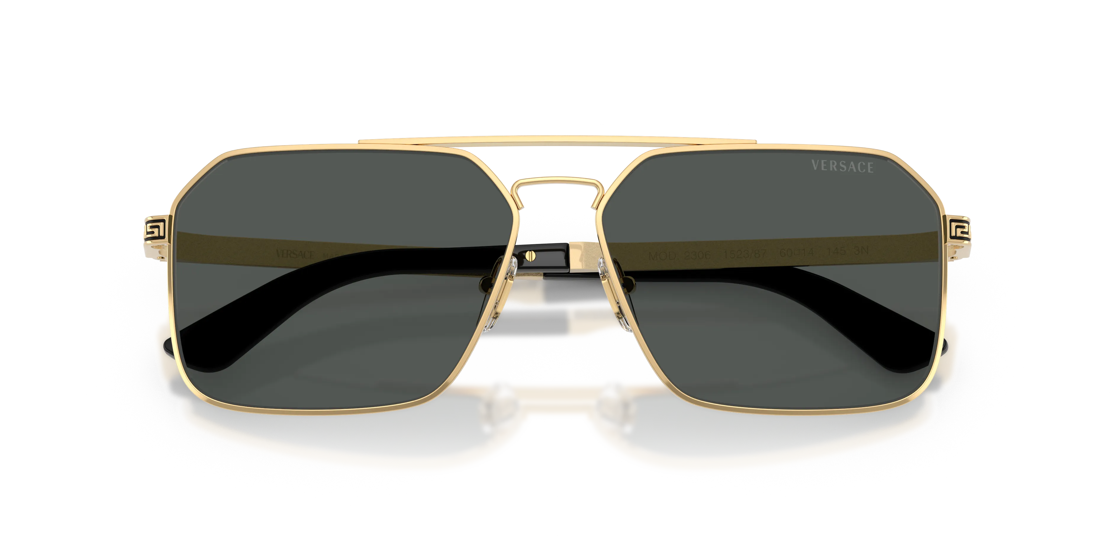 Versace VE2306 152387 Occhiali da sole Metallo Oro Grigio Squadrata Normale - immagine 2