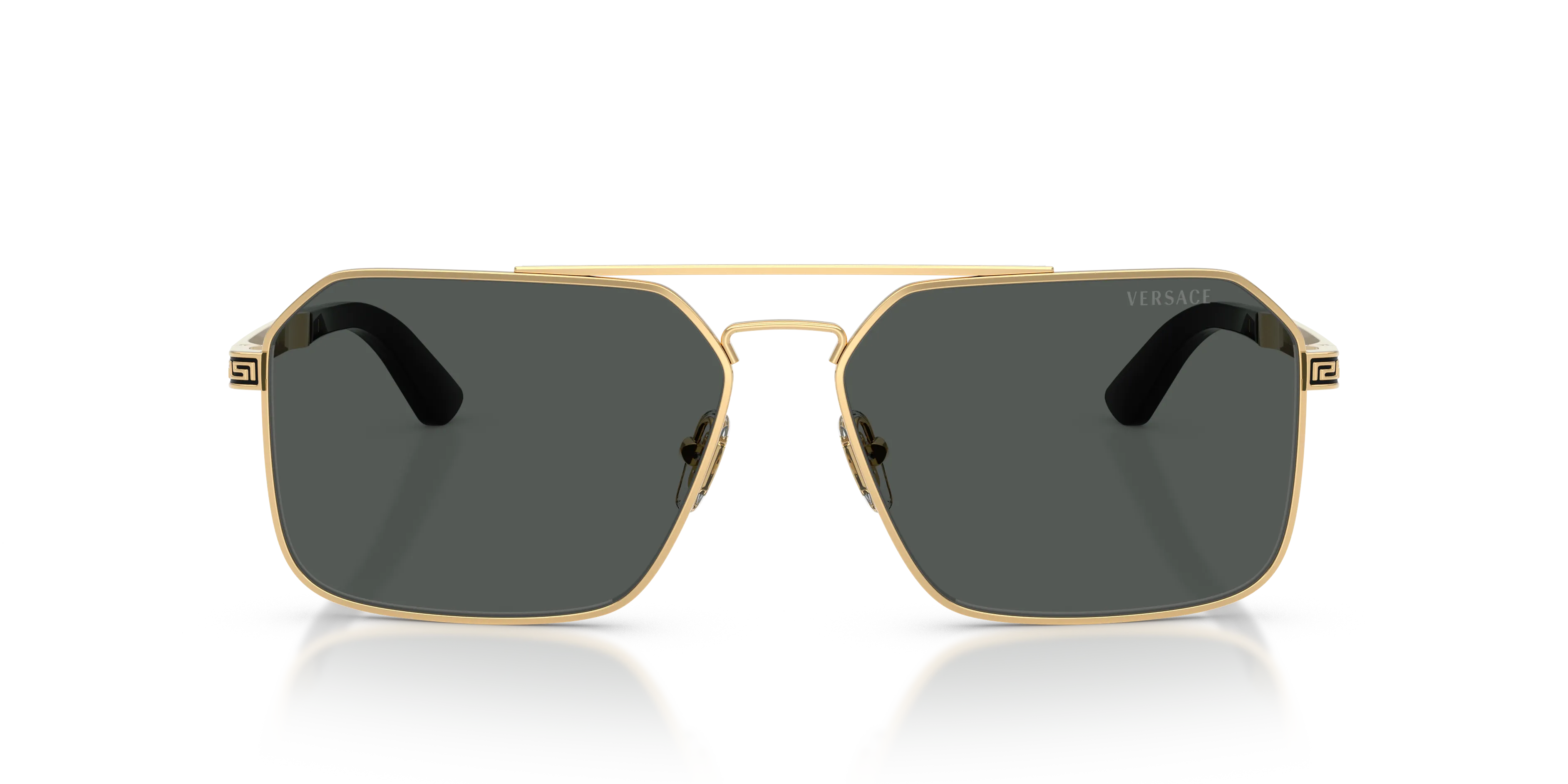 Versace VE2306 152387 Occhiali da sole Metallo Oro Grigio Squadrata Normale - immagine 3