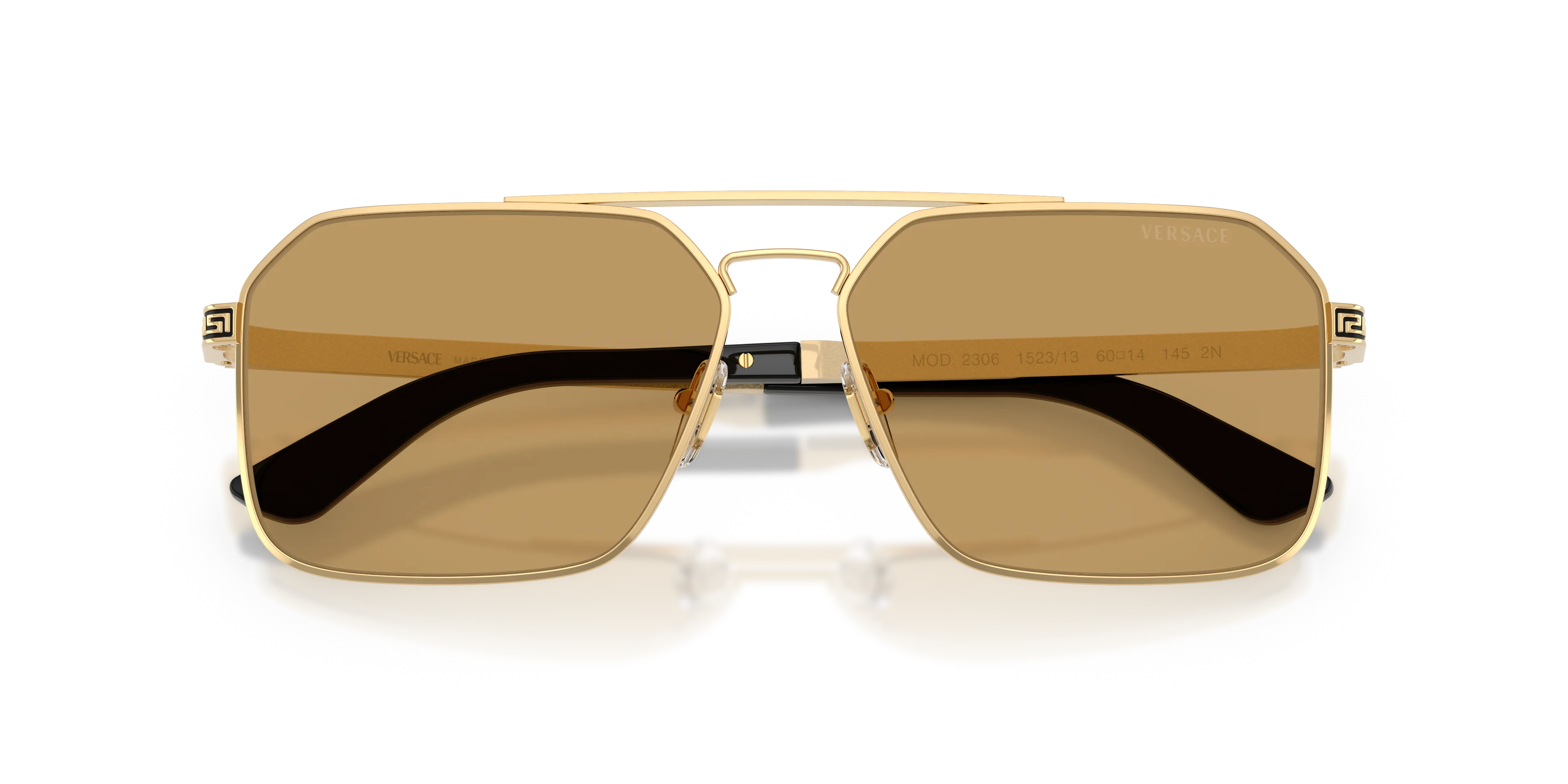 Versace VE2306 152313 Occhiali da sole Metallo Oro Marrone Squadrata Normale - immagine 2