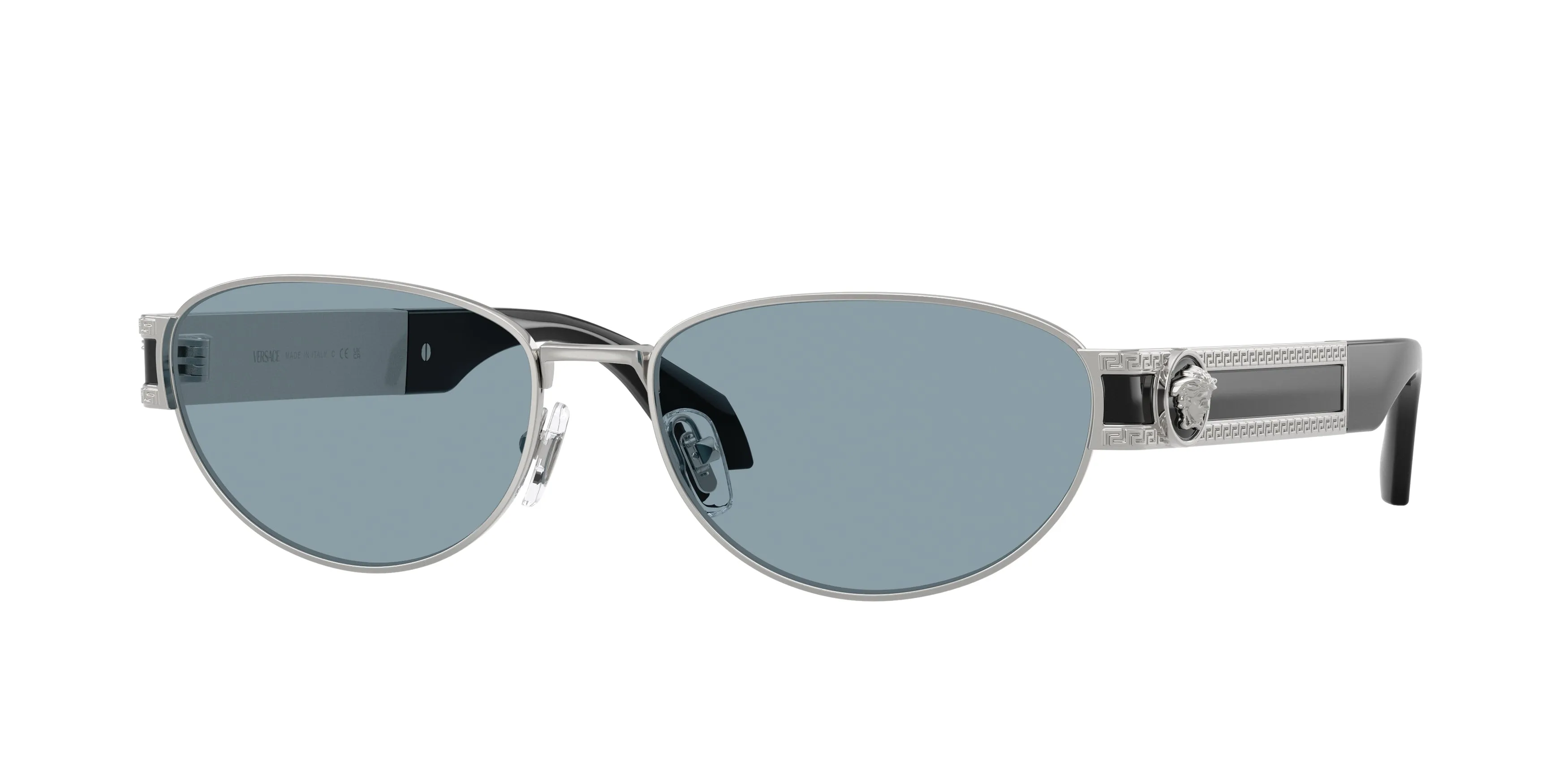 Versace VE2304 152672 Occhiali da sole Metallo Argento Blu Cat Eye Normale - immagine 1