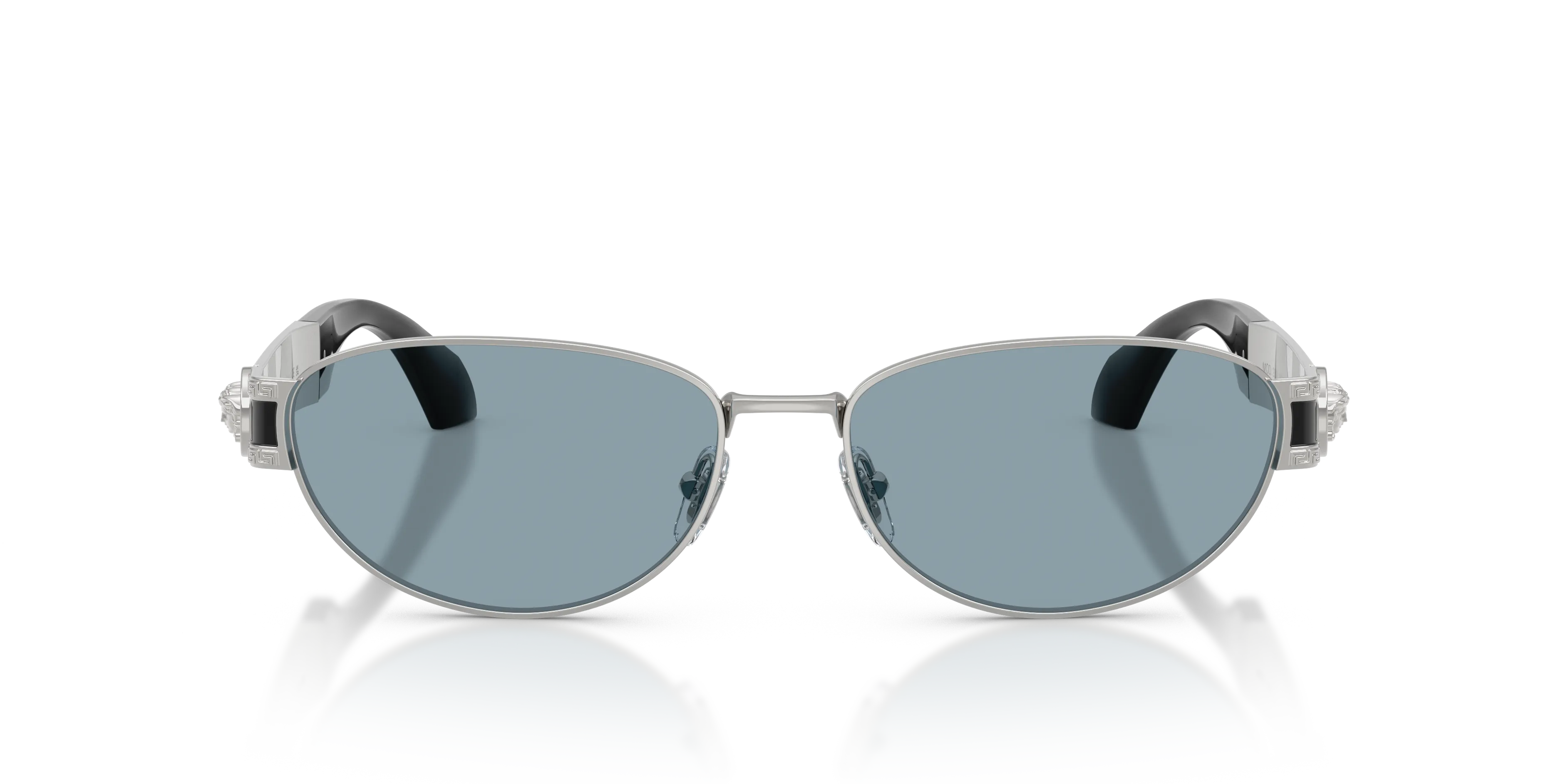 Versace VE2304 152672 Occhiali da sole Metallo Argento Blu Cat Eye Normale - immagine 3