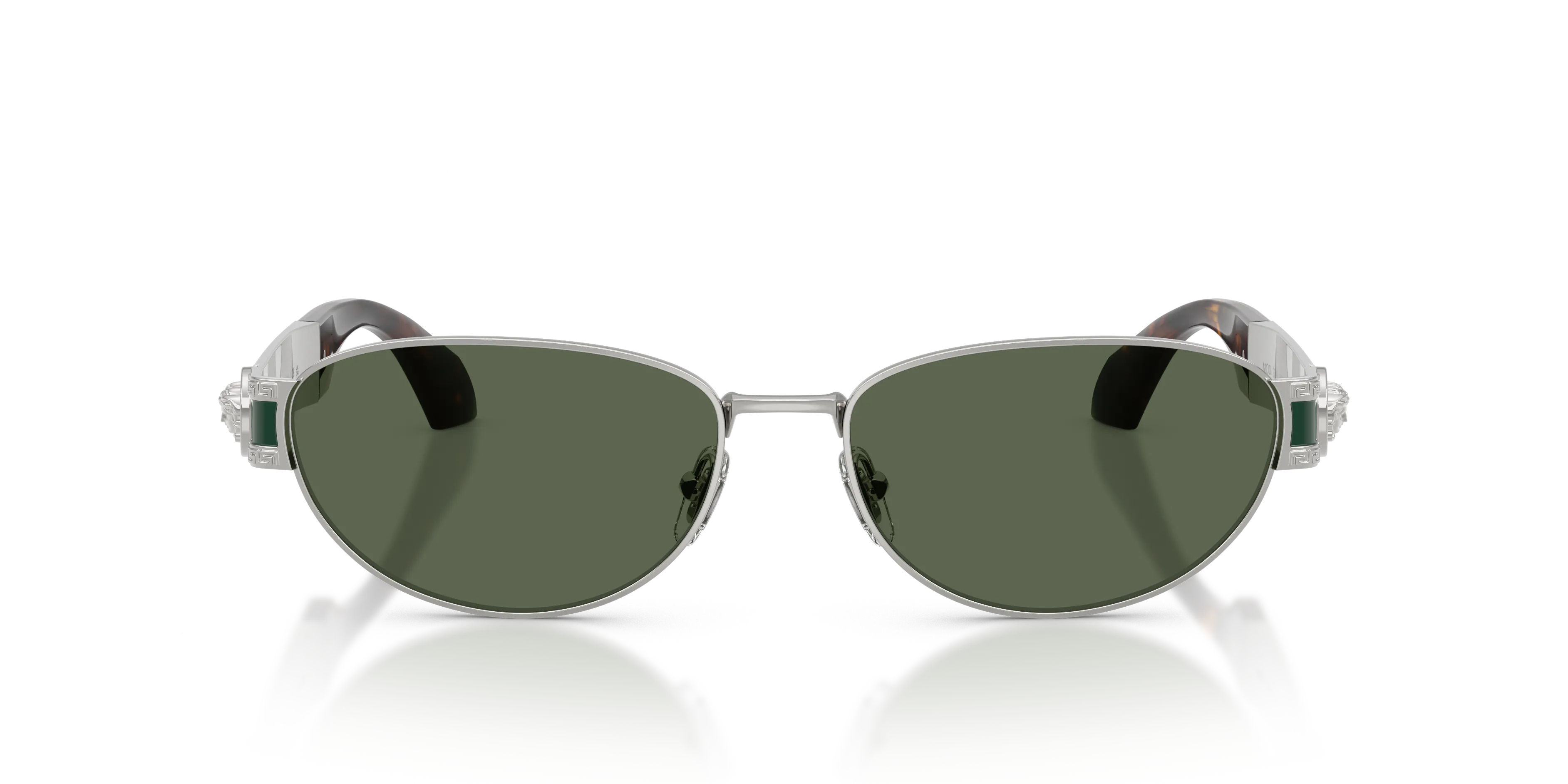 Versace VE2304 152671 Occhiali da sole Metallo Argento Verde Cat Eye Normale - immagine 3