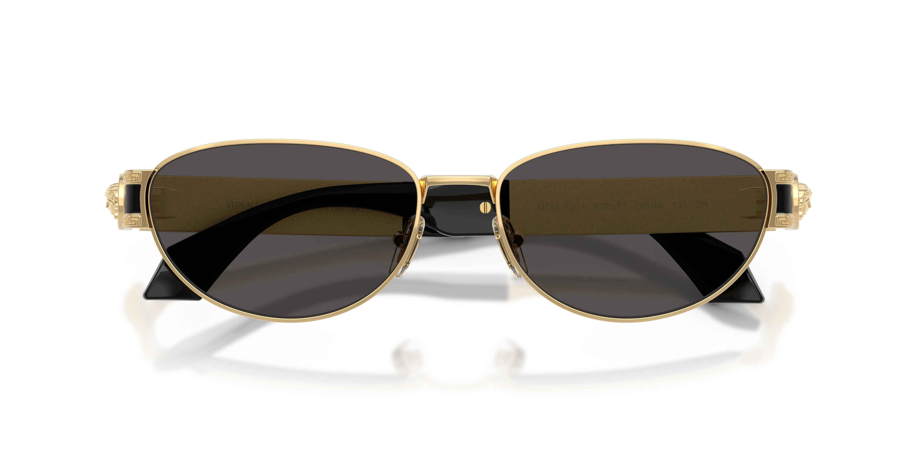 Versace VE2304 152387 Occhiali da sole Metallo Oro Grigio Cat Eye Normale - immagine 2