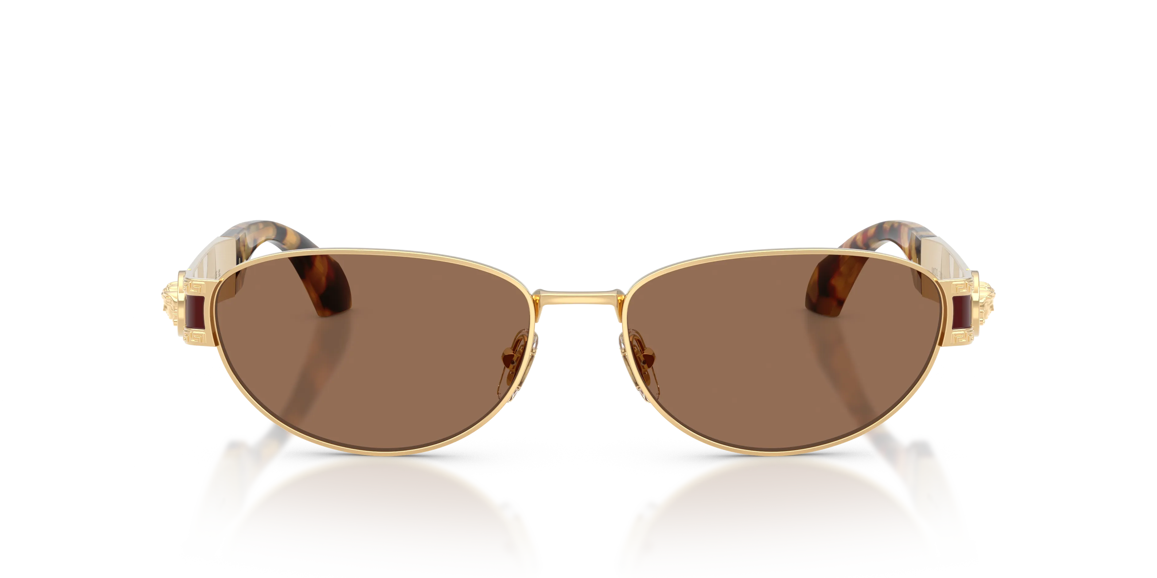 Versace VE2304 152373 Occhiali da sole Metallo Oro Marrone Cat Eye Normale - immagine 3