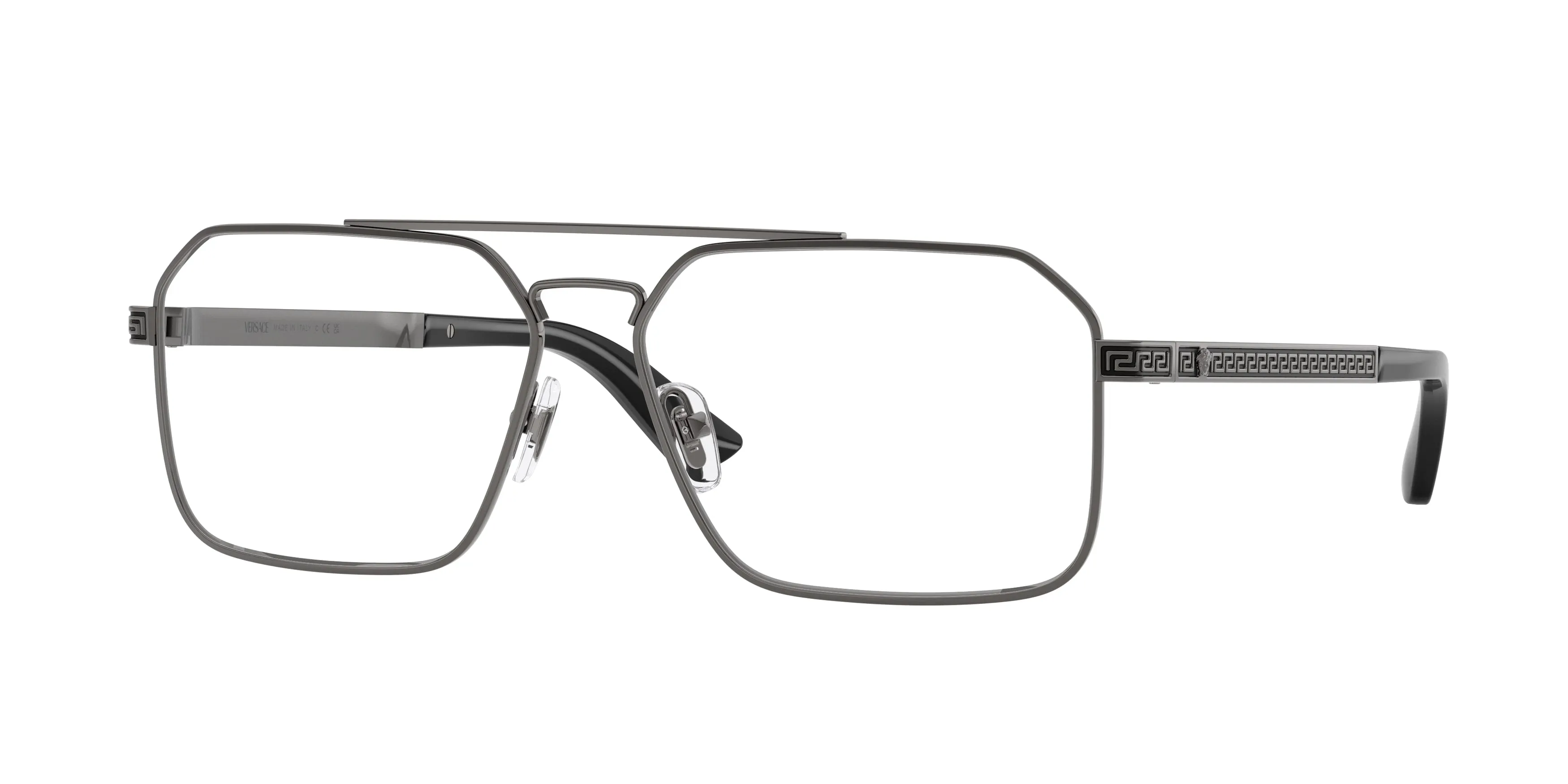 Versace VE1326 1527 Montature da vista Acciaio Grigio Trasparente Squadrata Normale - immagine 1