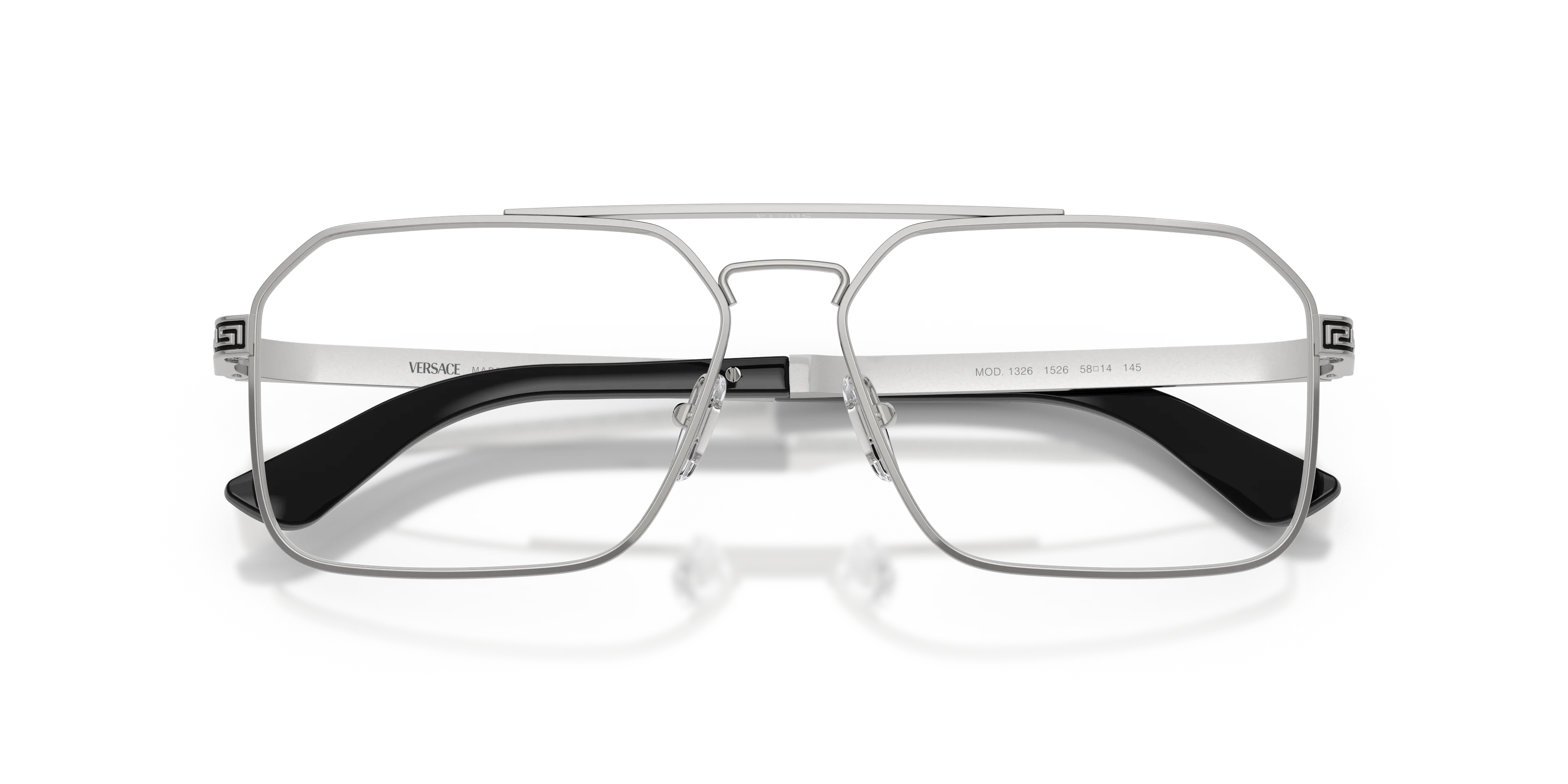 Versace VE1326 1526 Montature da vista Acciaio Argento Trasparente Squadrata Normale - immagine 2