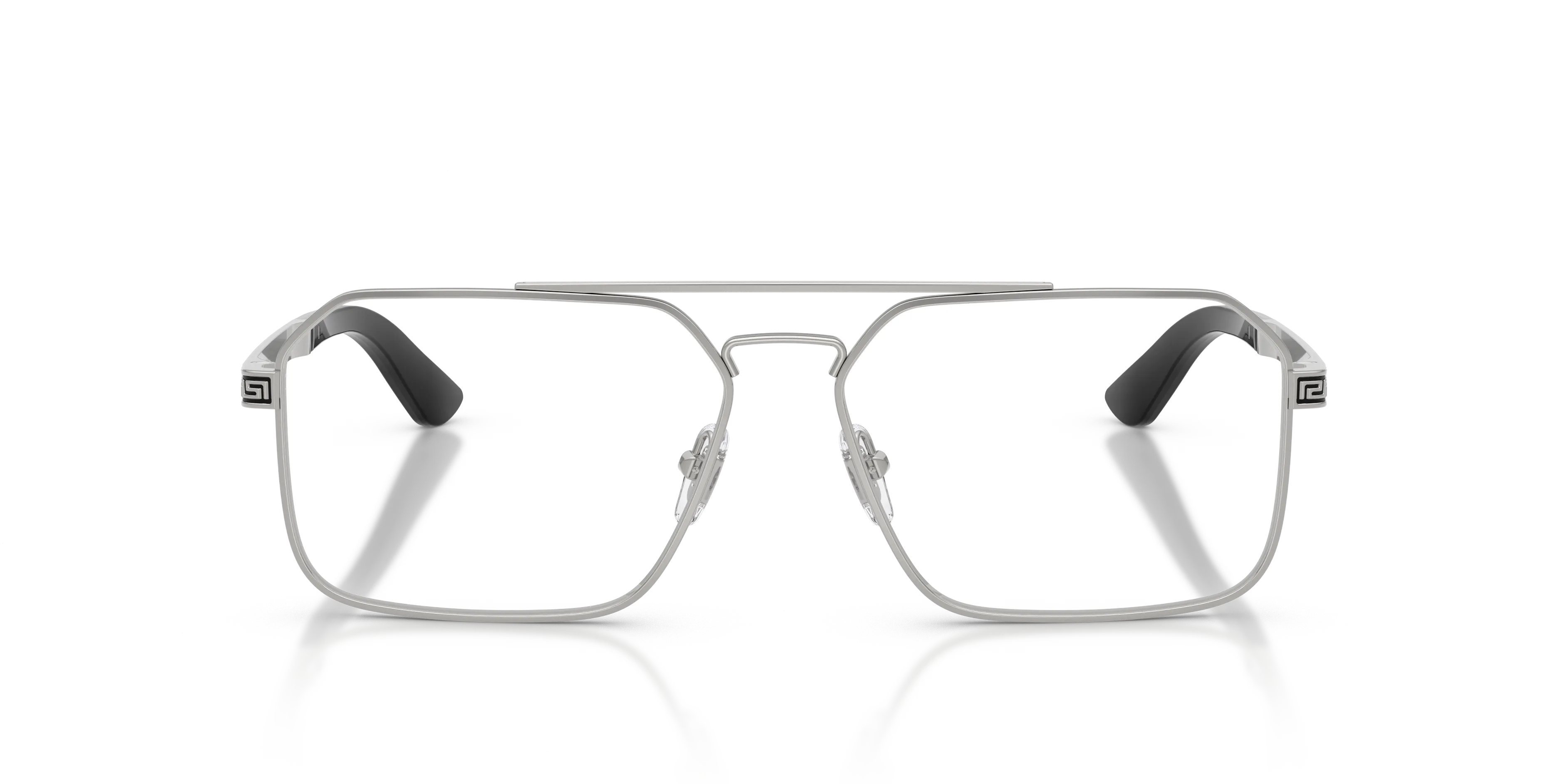 Versace VE1326 1526 Montature da vista Acciaio Argento Trasparente Squadrata Normale - immagine 3