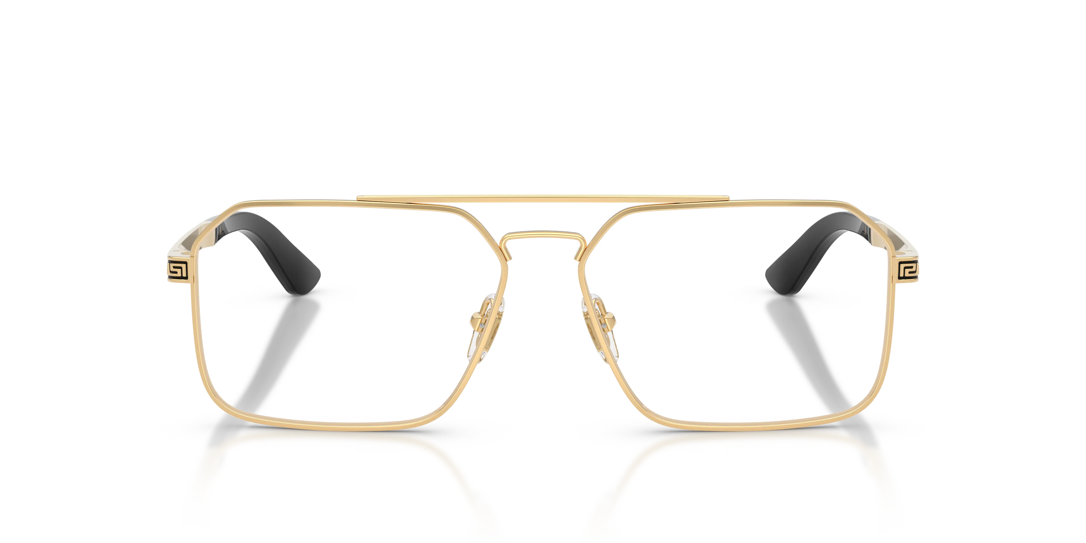 Versace VE1326 1523 Montature da vista Acciaio Oro Trasparente Squadrata Normale - immagine 3