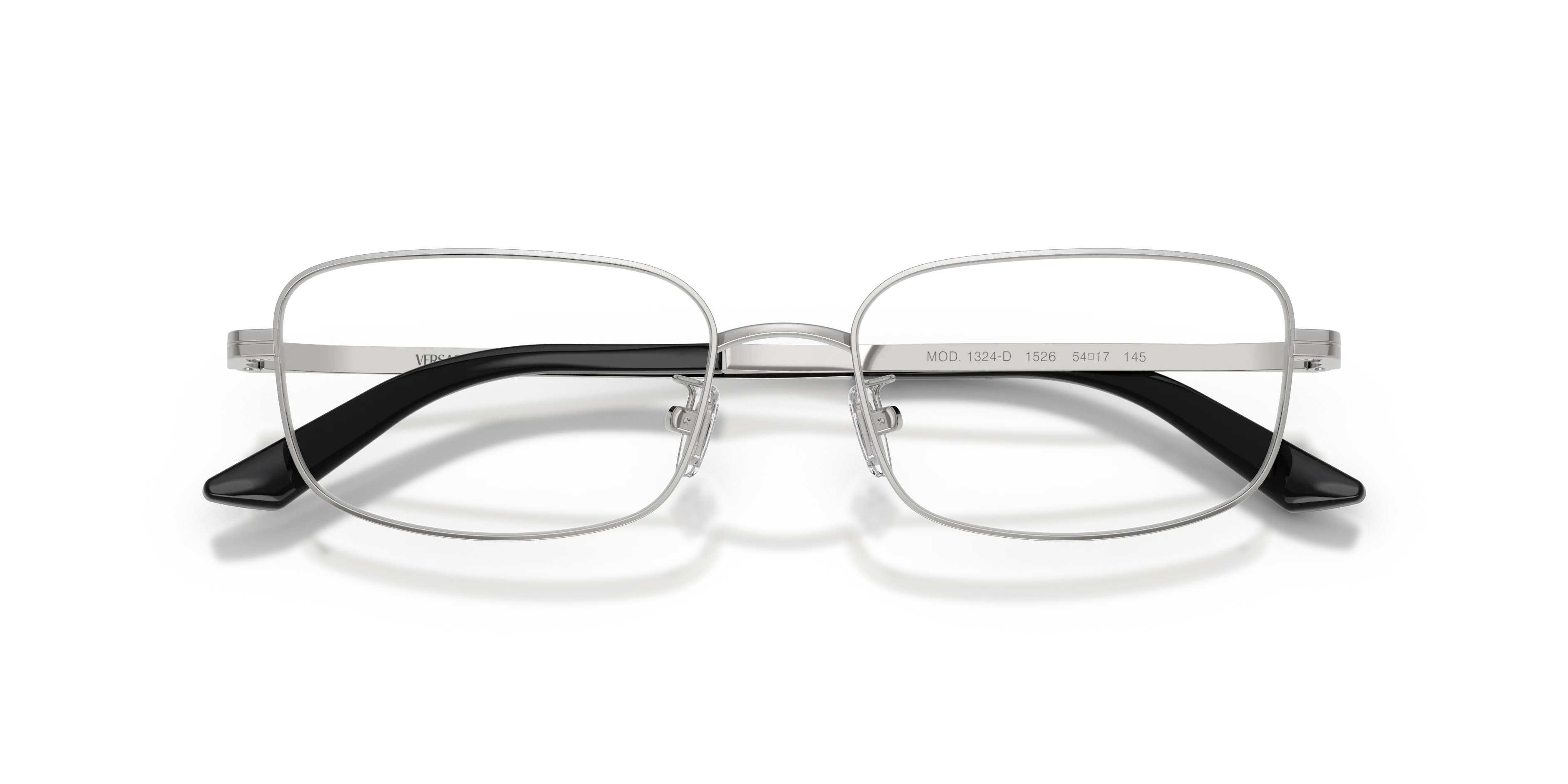 Versace VE1324D 1526 Montature da vista Acciaio Argento Trasparente Pillow Normale - immagine 2