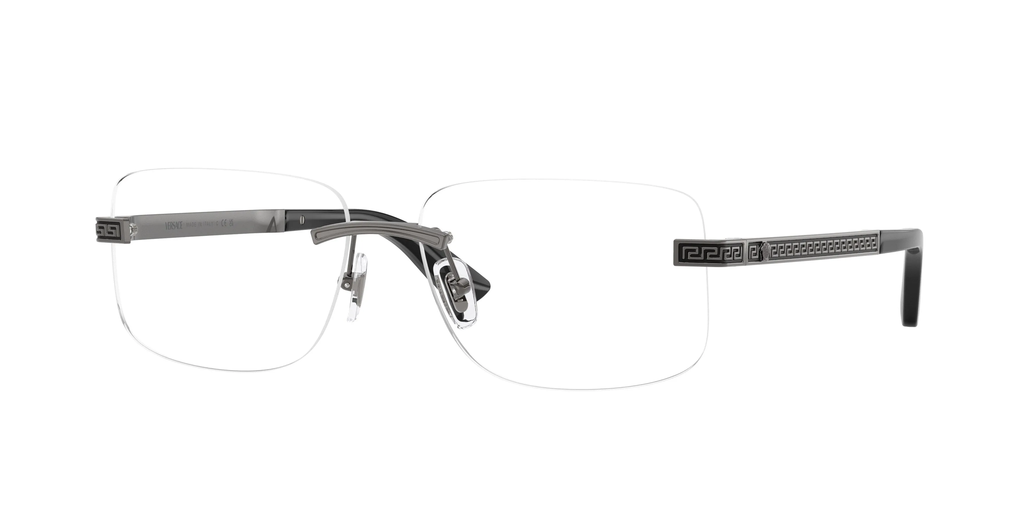 Versace VE1322 1527 Montature da vista Metallo Grigio Trasparente Squadrata Normale - immagine 1
