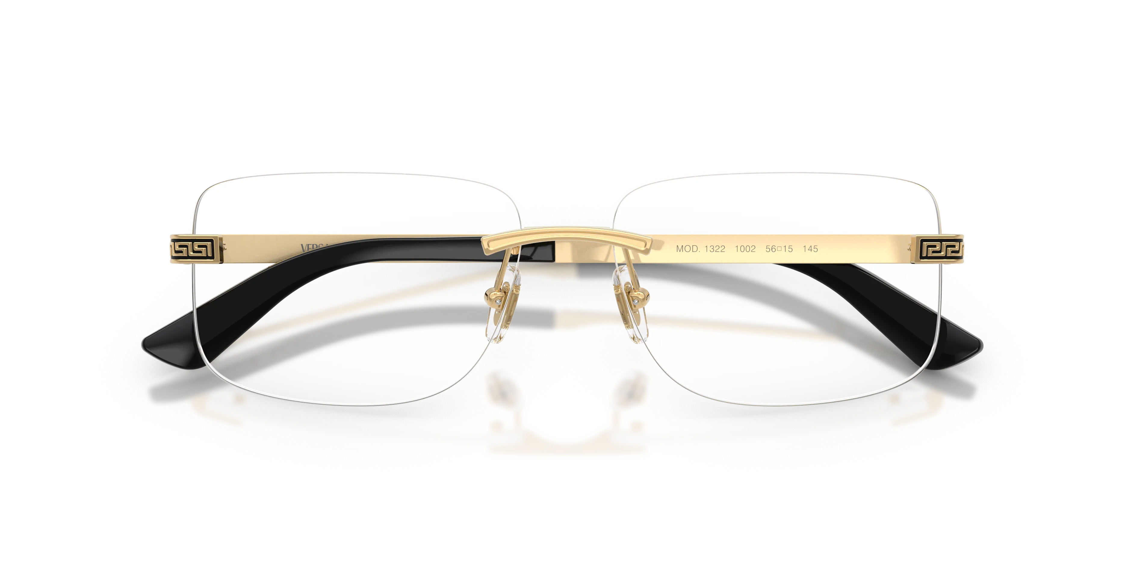 Versace VE1322 1002 Montature da vista Metallo Oro Trasparente Squadrata Normale - immagine 2