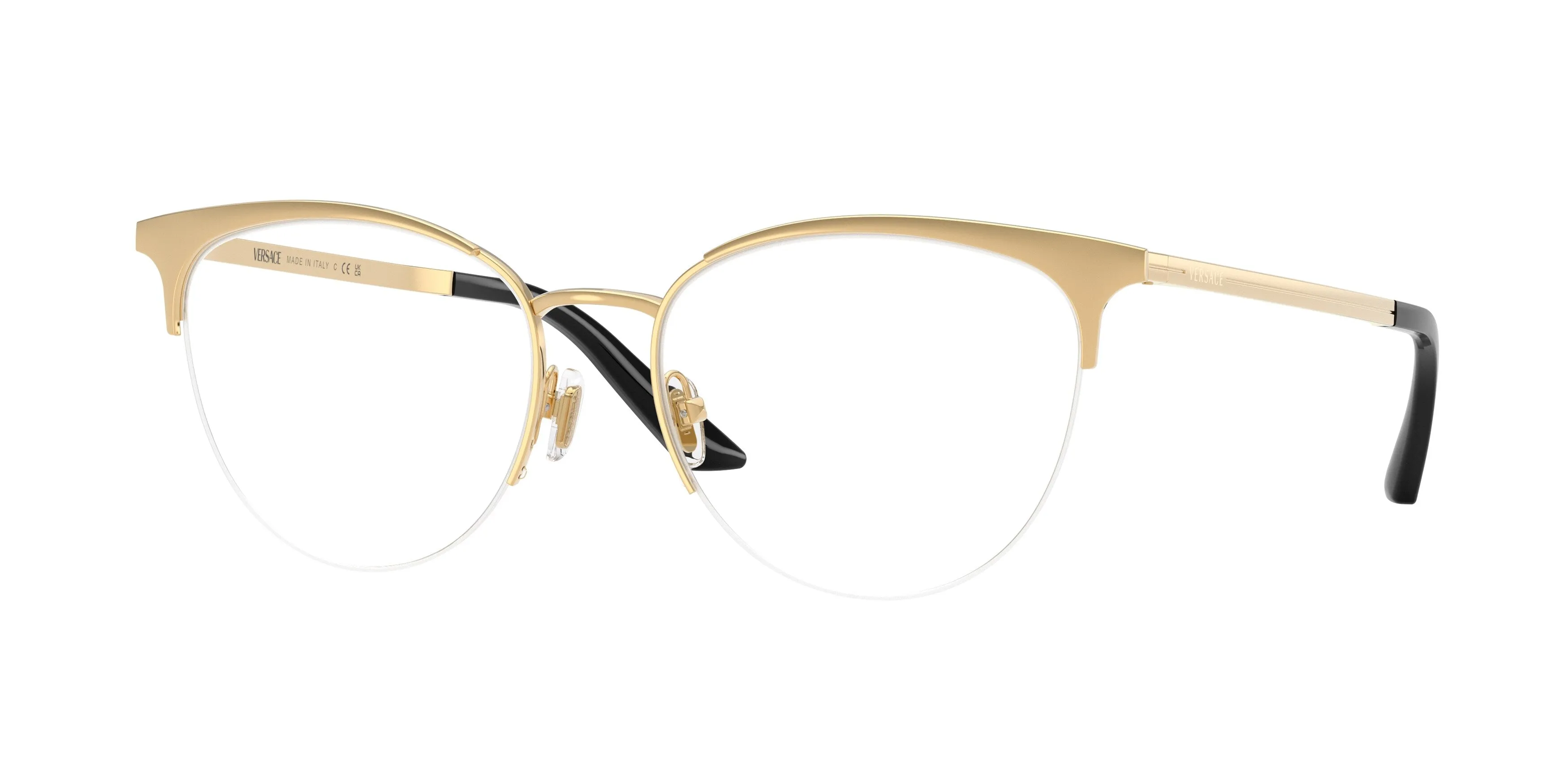 Versace VE1321 1523 Montature da vista Metallo Oro Trasparente Cat Eye Normale - immagine 1