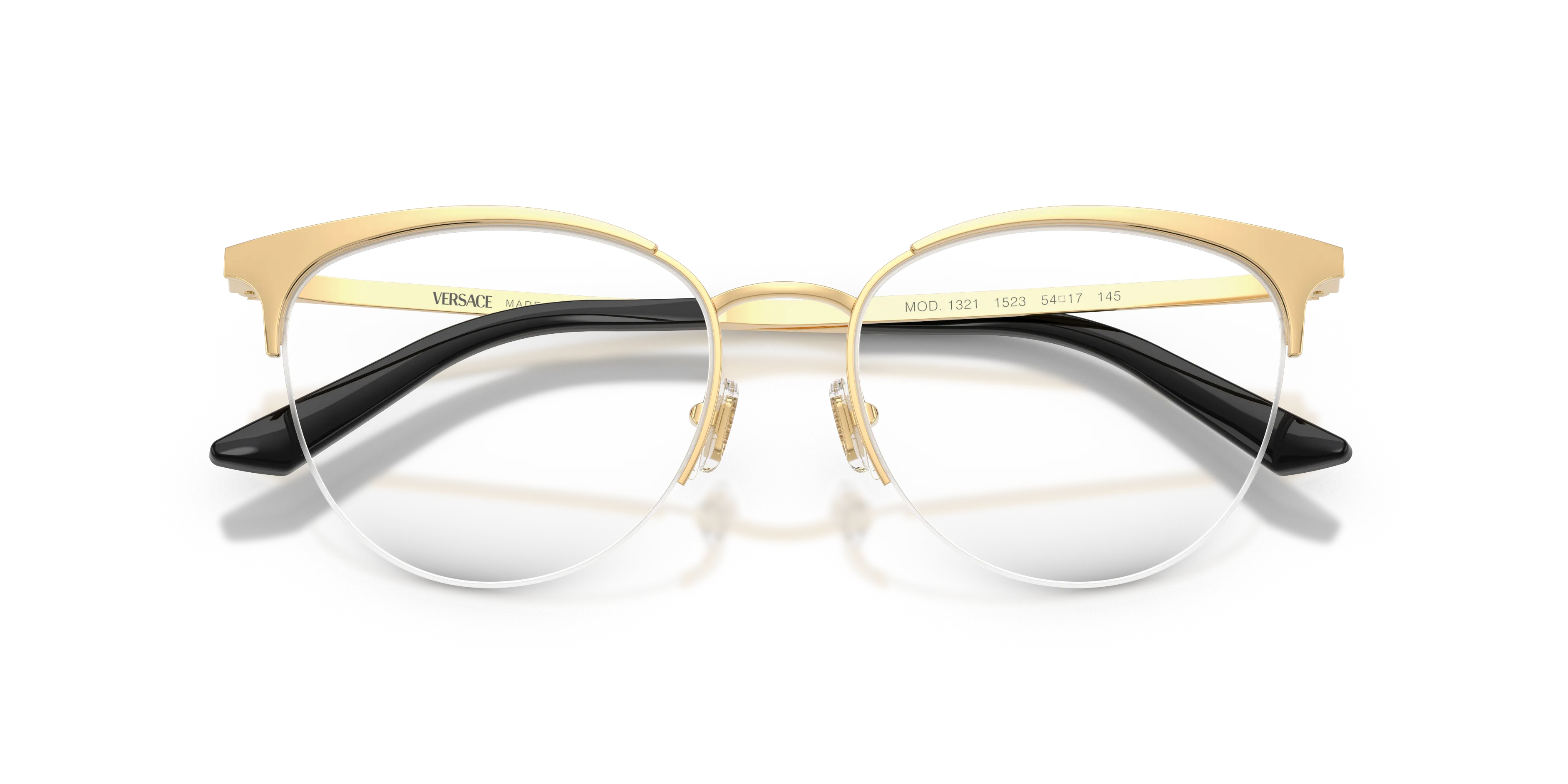 Versace VE1321 1523 Montature da vista Metallo Oro Trasparente Cat Eye Normale - immagine 2