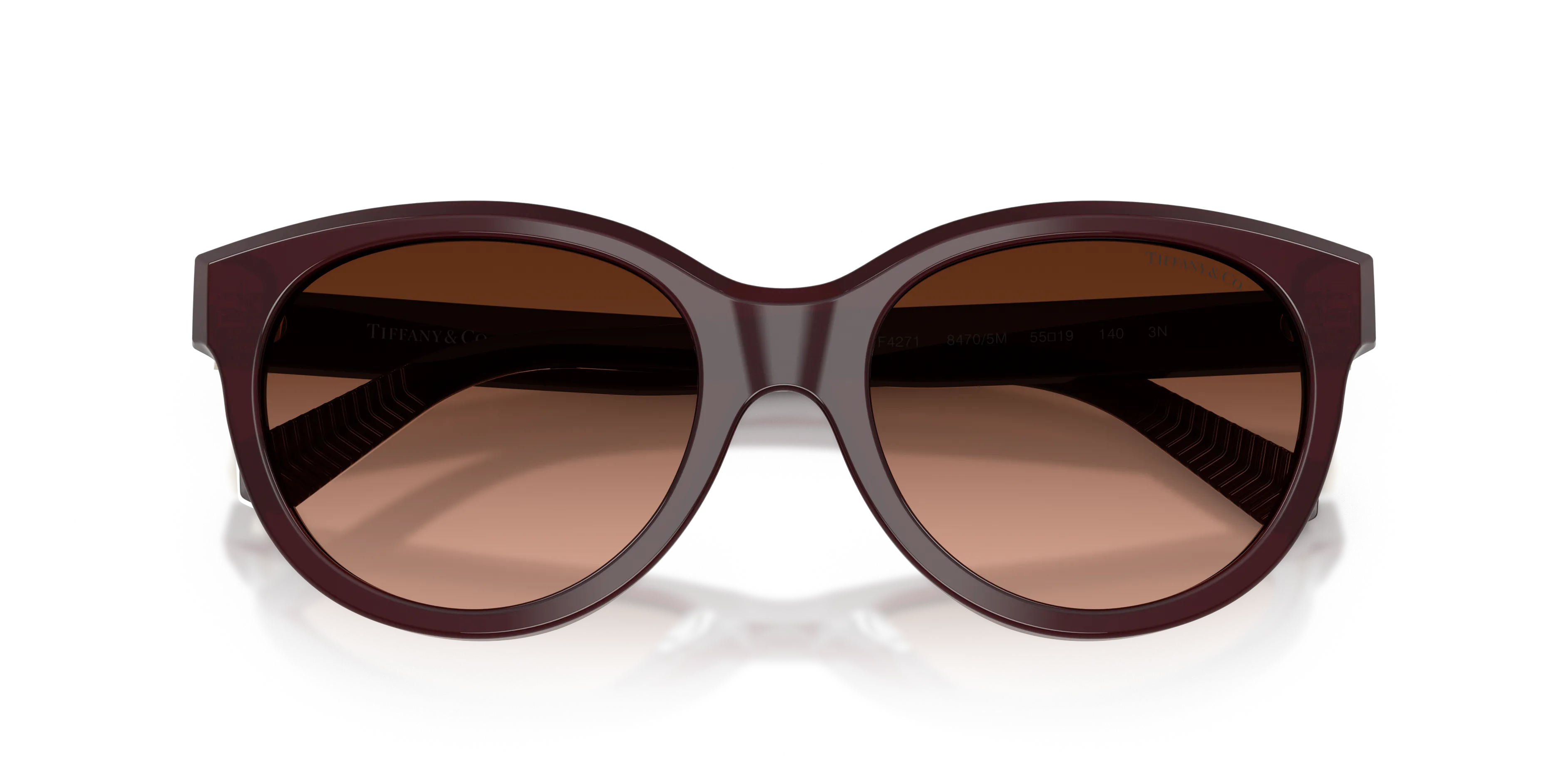 Tiffany TF4271 84705M Occhiali da sole Acetato Rosso Rosa Cat Eye Normale Sfumato - immagine 2