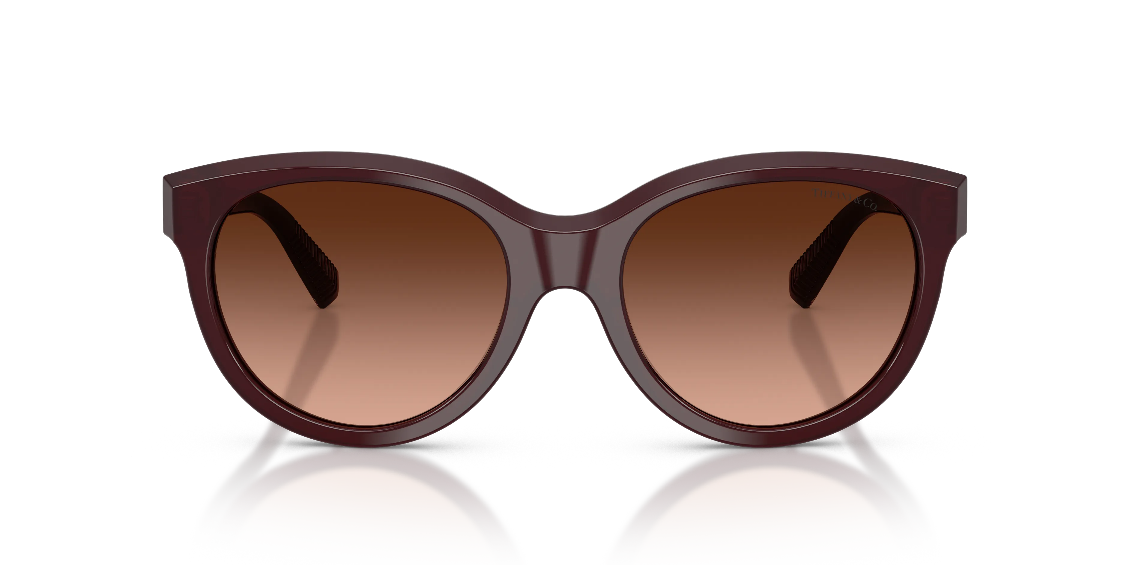Tiffany TF4271 84705M Occhiali da sole Acetato Rosso Rosa Cat Eye Normale Sfumato - immagine 3
