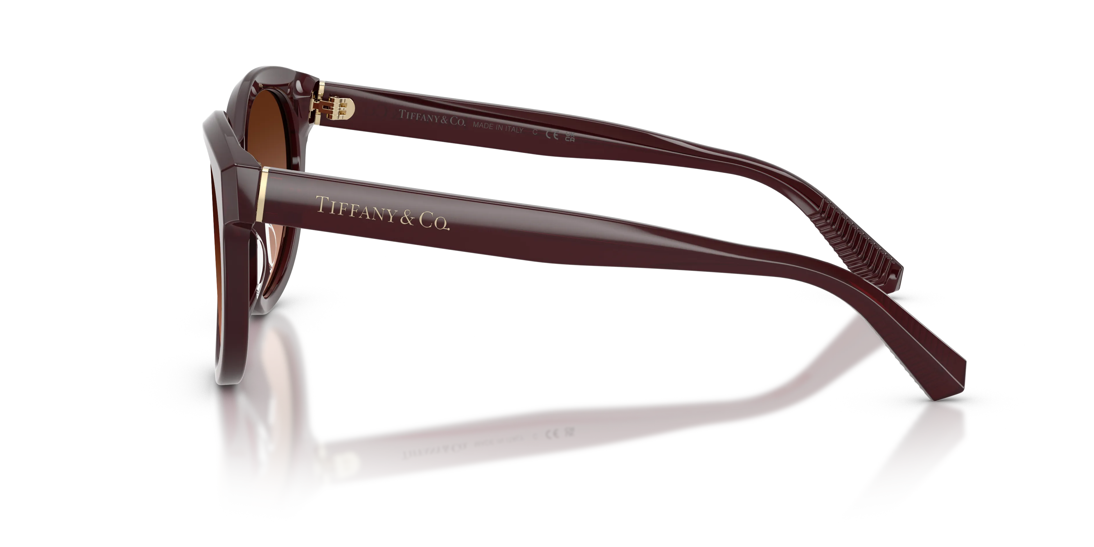 Tiffany TF4271 84705M Occhiali da sole Acetato Rosso Rosa Cat Eye Normale Sfumato - immagine 4