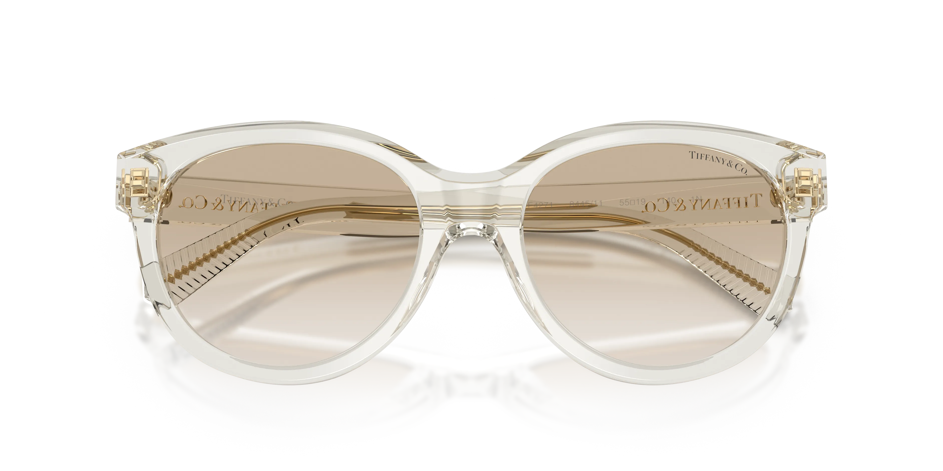 Tiffany TF4271 844511 Occhiali da sole Acetato Marrone Grigio Cat Eye Normale Sfumato - immagine 2