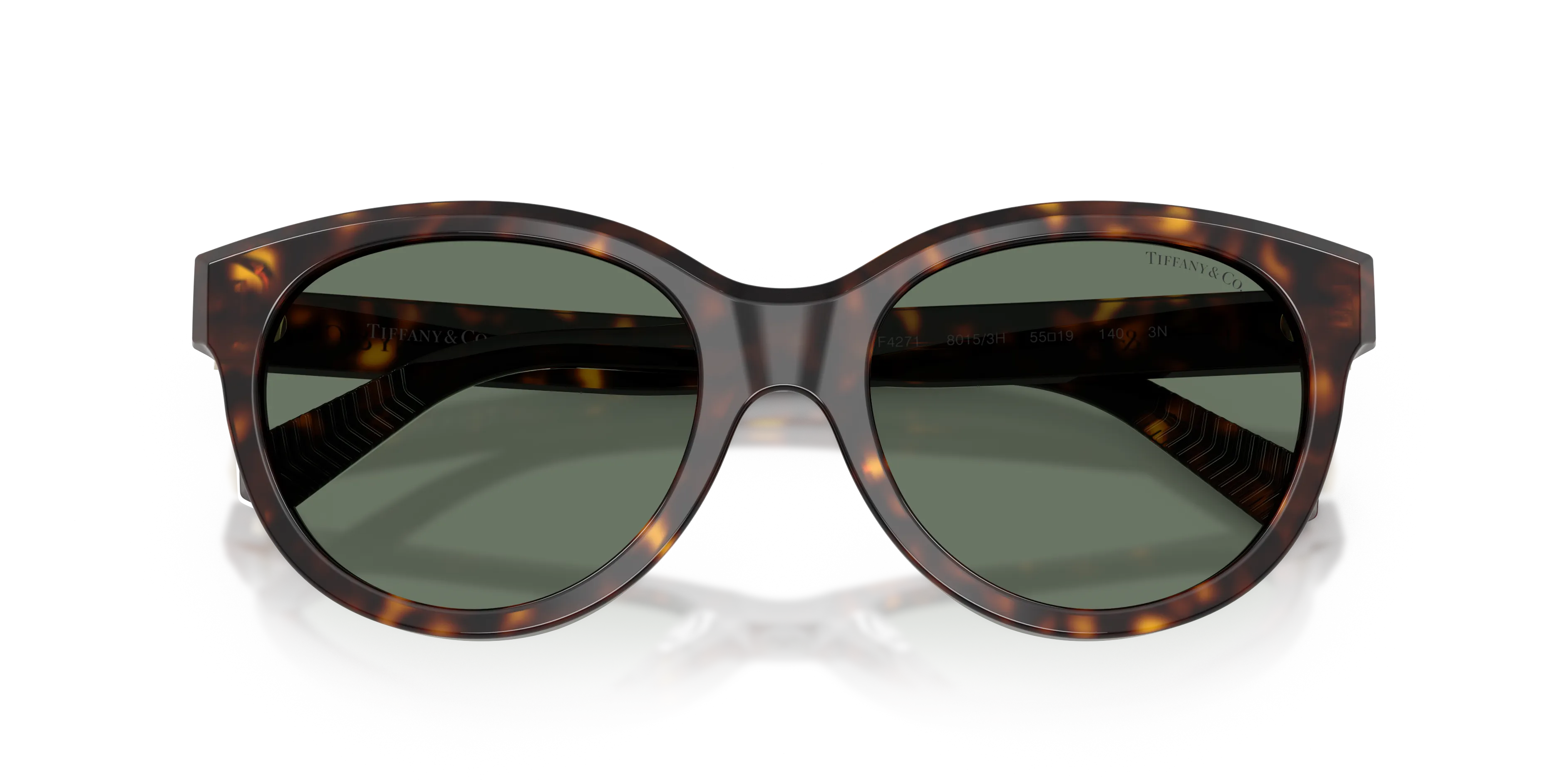 Tiffany TF4271 80153H Occhiali da sole Acetato Tartaruga Verde Cat Eye Normale - immagine 2