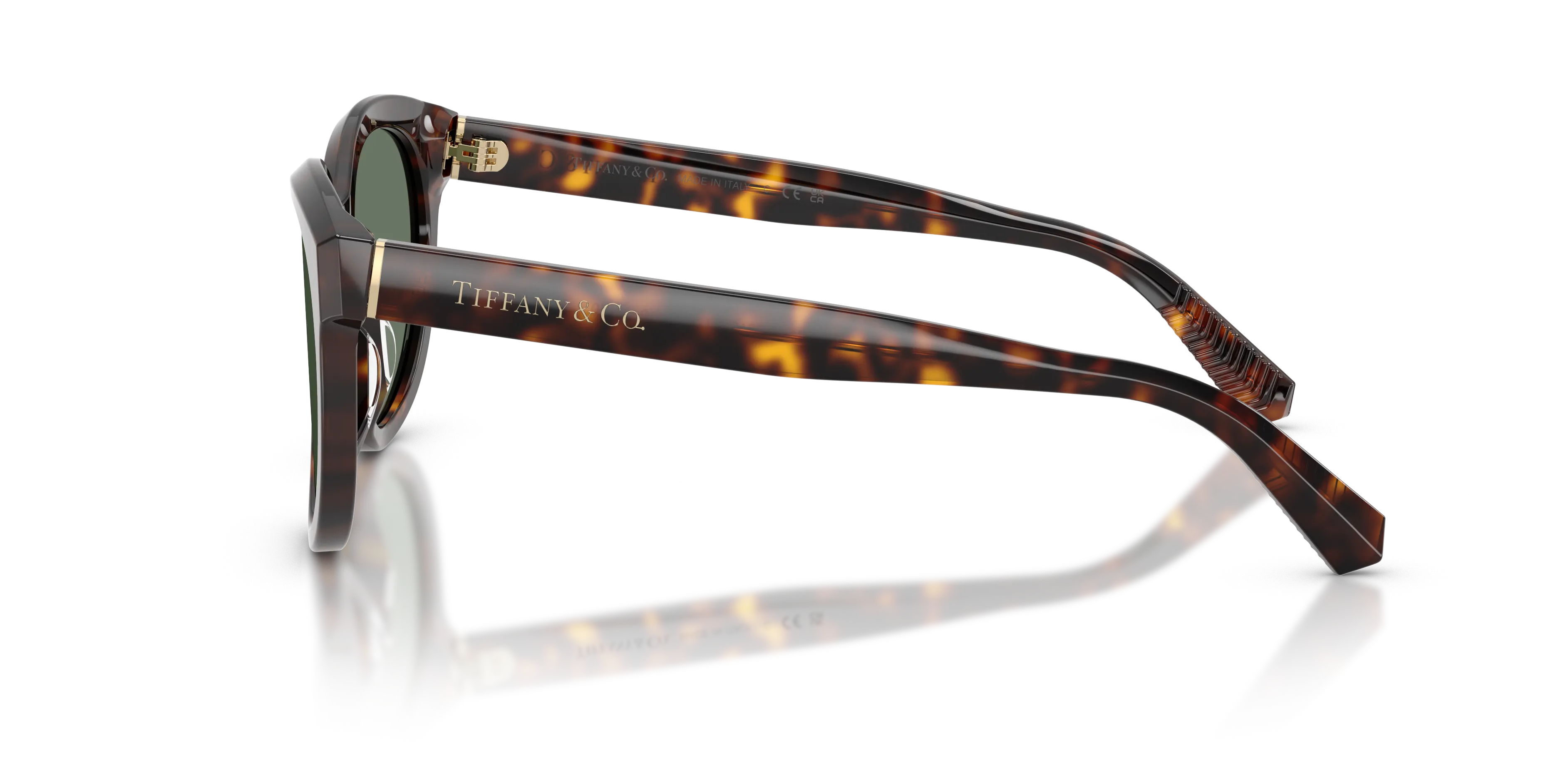 Tiffany TF4271 80153H Occhiali da sole Acetato Tartaruga Verde Cat Eye Normale - immagine 4