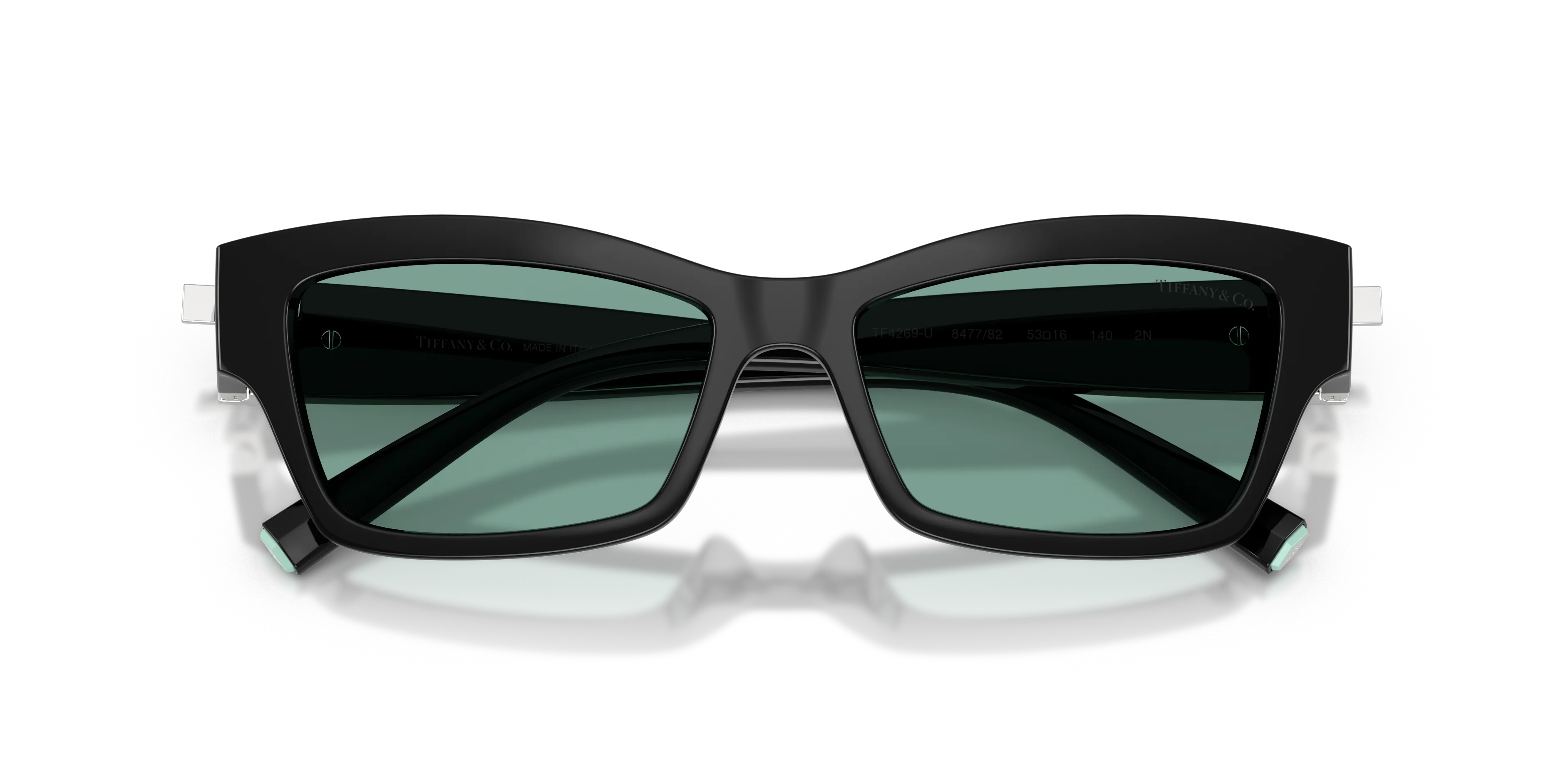 Tiffany TF4269U 847782 Occhiali da sole Iniettato Nero Verde Squadrata Normale - immagine 2