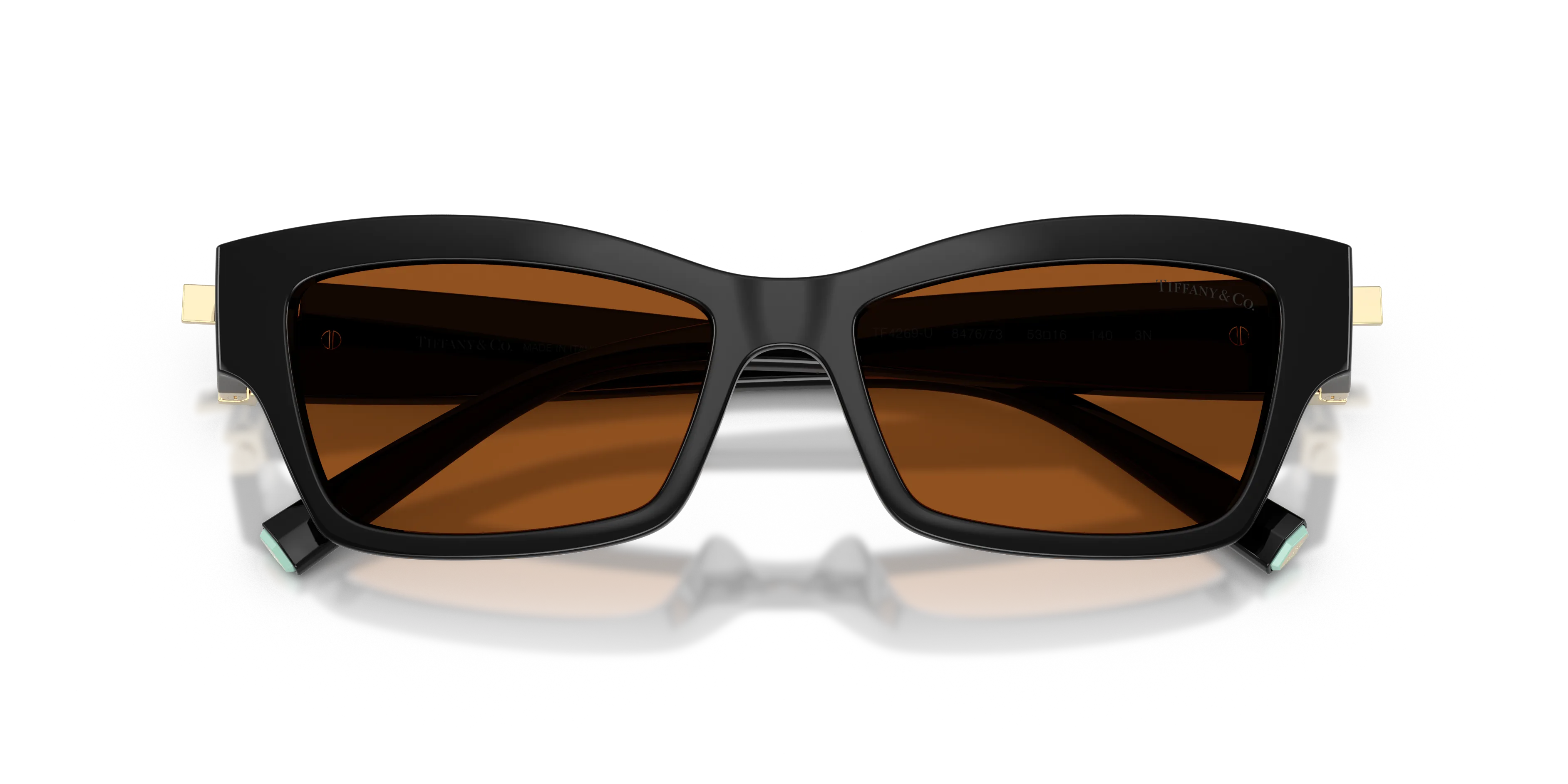Tiffany TF4269U 847673 Occhiali da sole Iniettato Nero Marrone Squadrata Normale - immagine 2