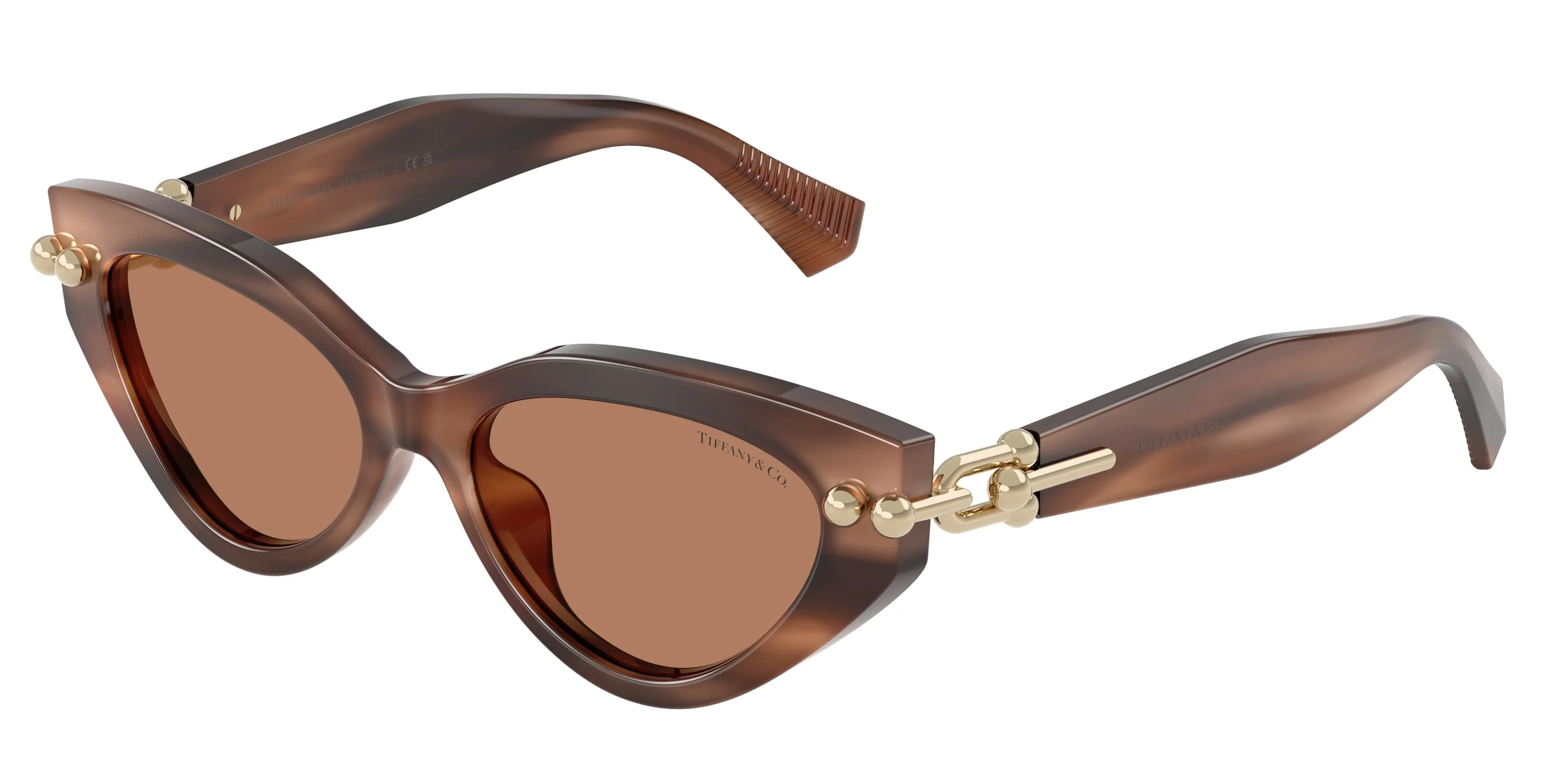 Tiffany TF4268U 847573 Occhiali da sole Acetato Tartaruga Marrone Cat Eye Normale - immagine 1