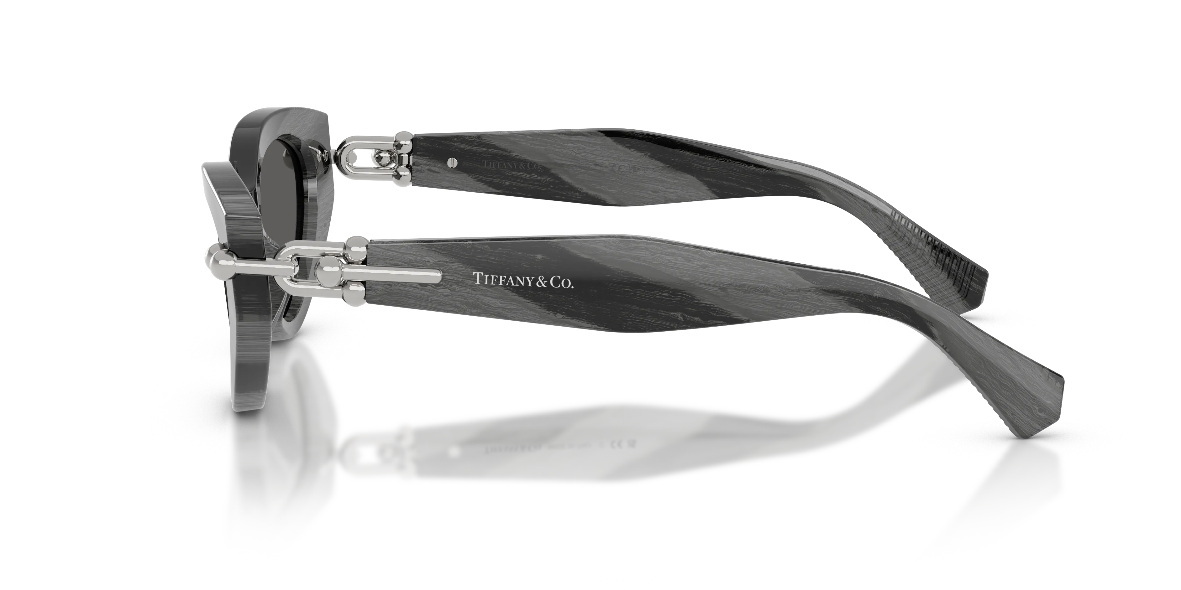 Tiffany TF4268U 8474S4 Occhiali da sole Acetato Nero Grigio Cat Eye Normale - immagine 4