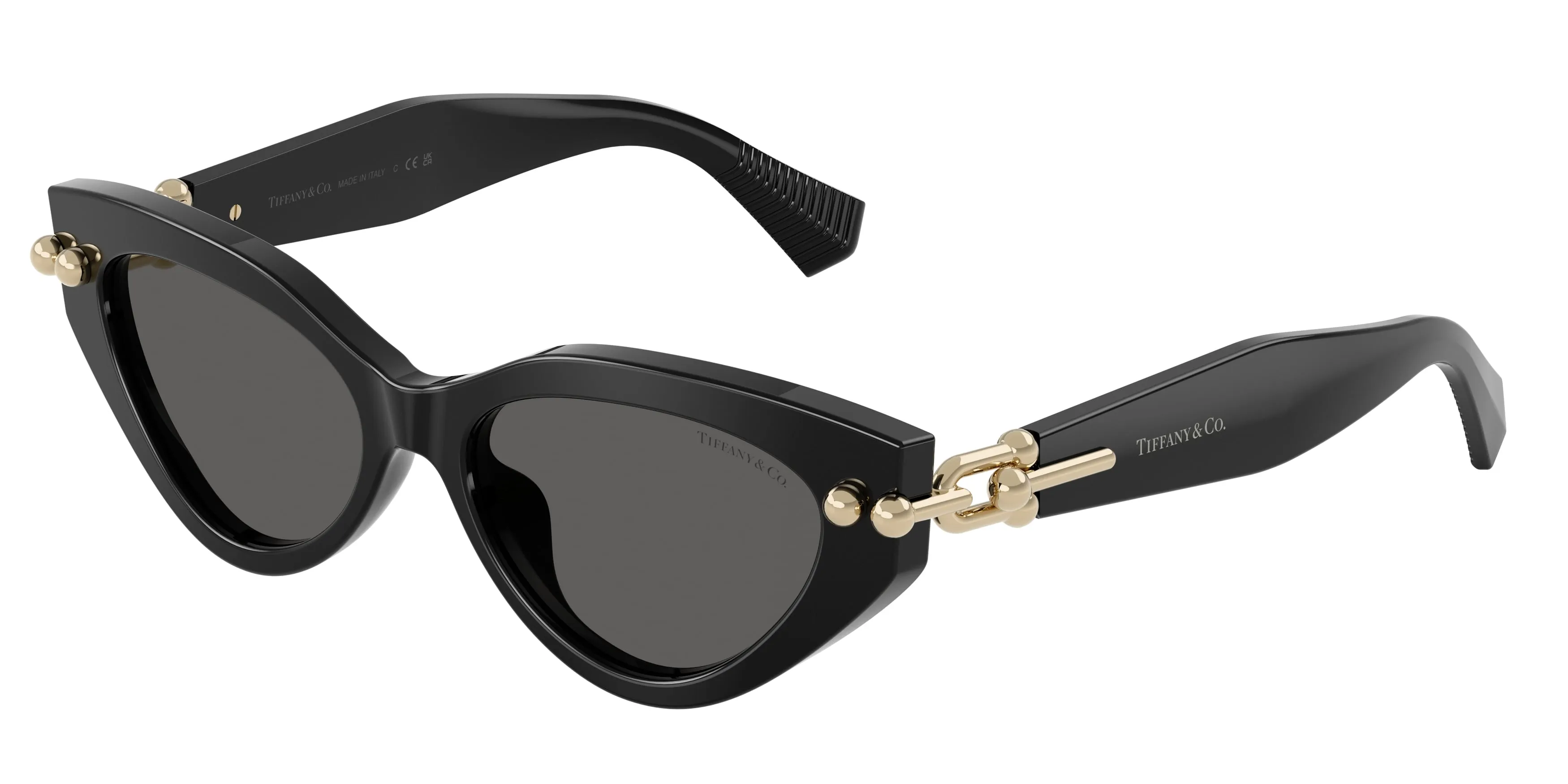 Tiffany TF4268U 8001S4 Occhiali da sole Acetato Nero Grigio Cat Eye Normale - immagine 1