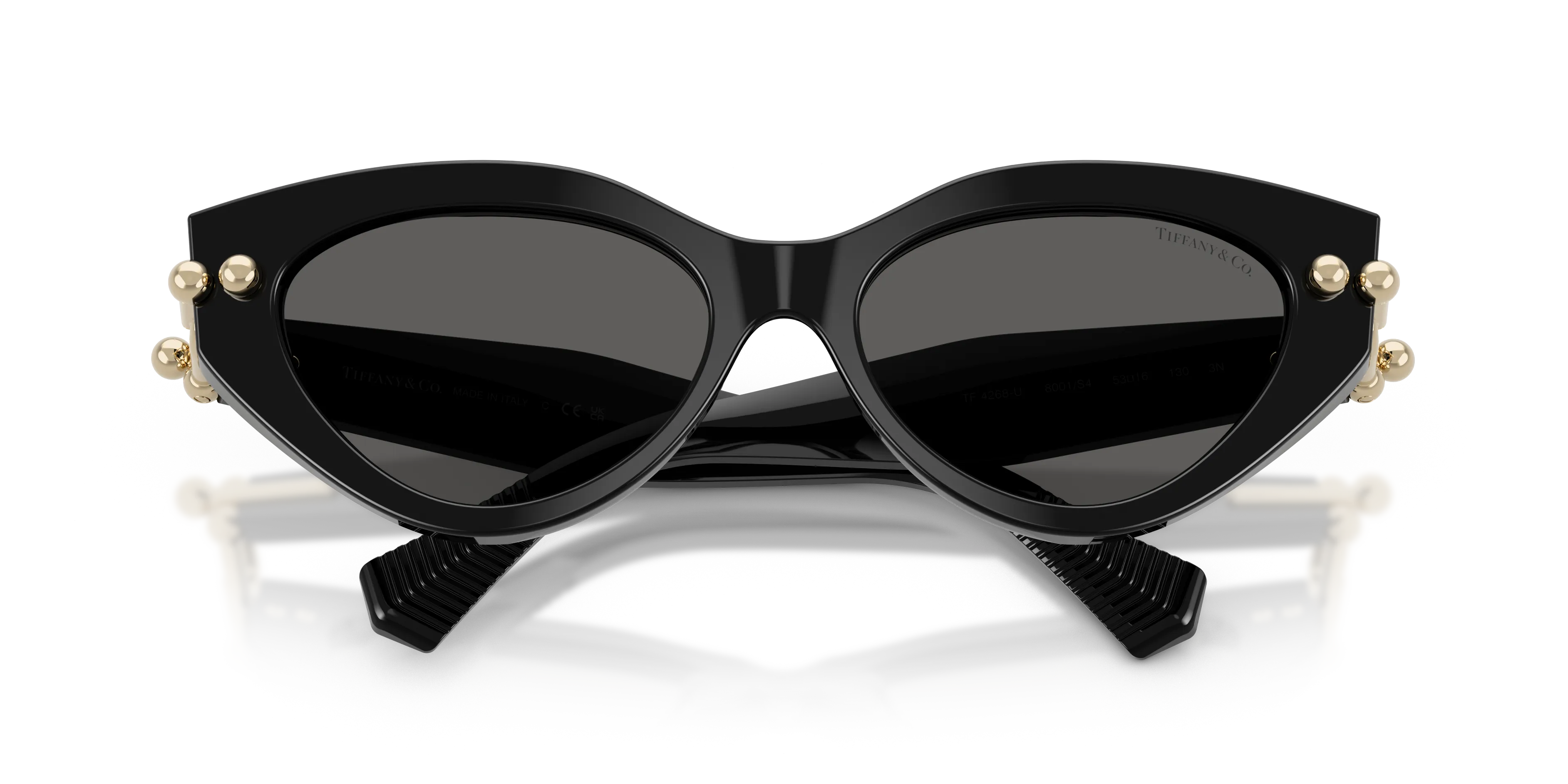 Tiffany TF4268U 8001S4 Occhiali da sole Acetato Nero Grigio Cat Eye Normale - immagine 2