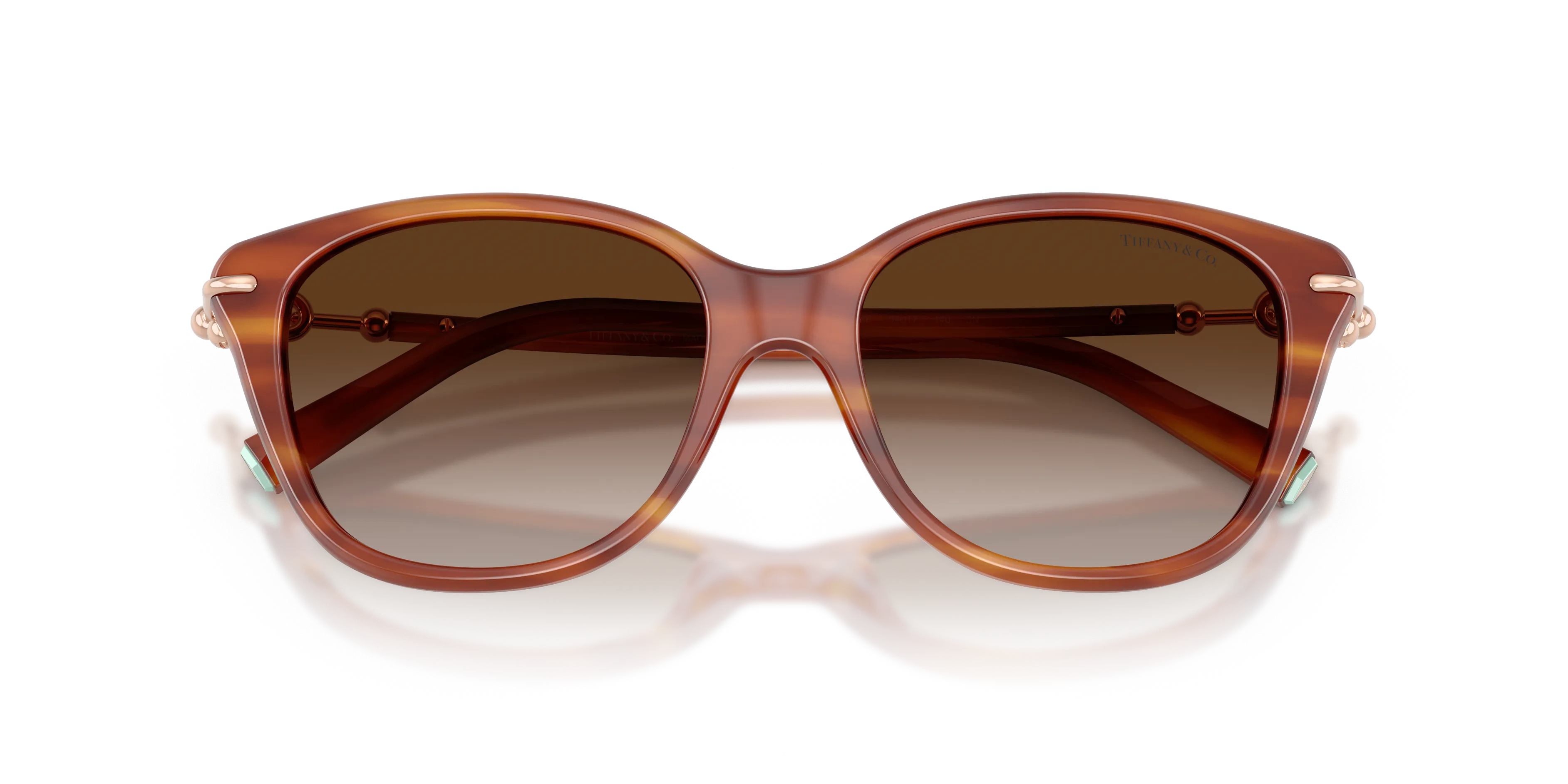 Tiffany TF4267 84693B Occhiali da sole Acetato Tartaruga Marrone Farfalla Normale Sfumato - immagine 2