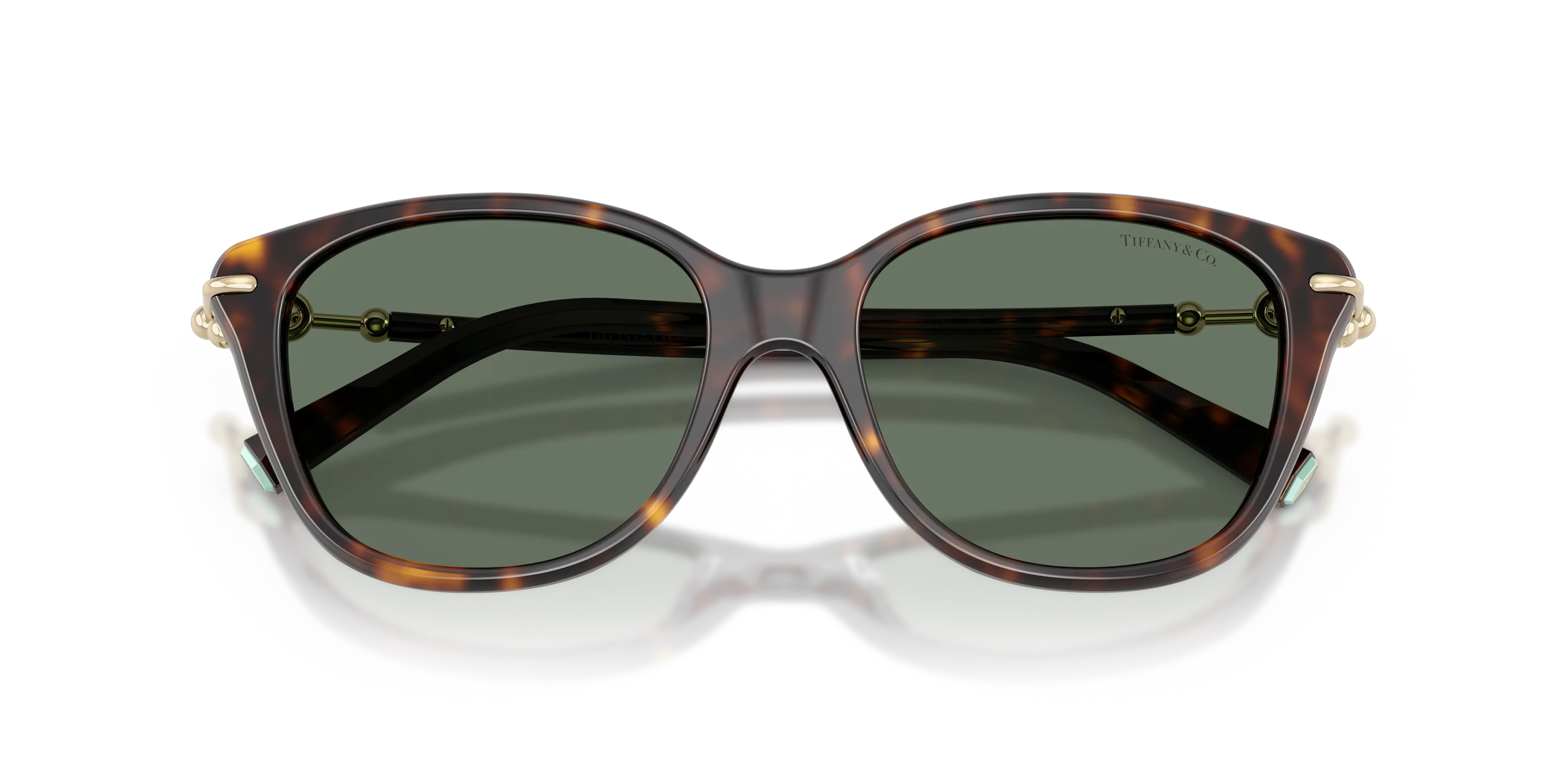 Tiffany TF4267 80153H Occhiali da sole Acetato Tartaruga Verde Farfalla Normale - immagine 2