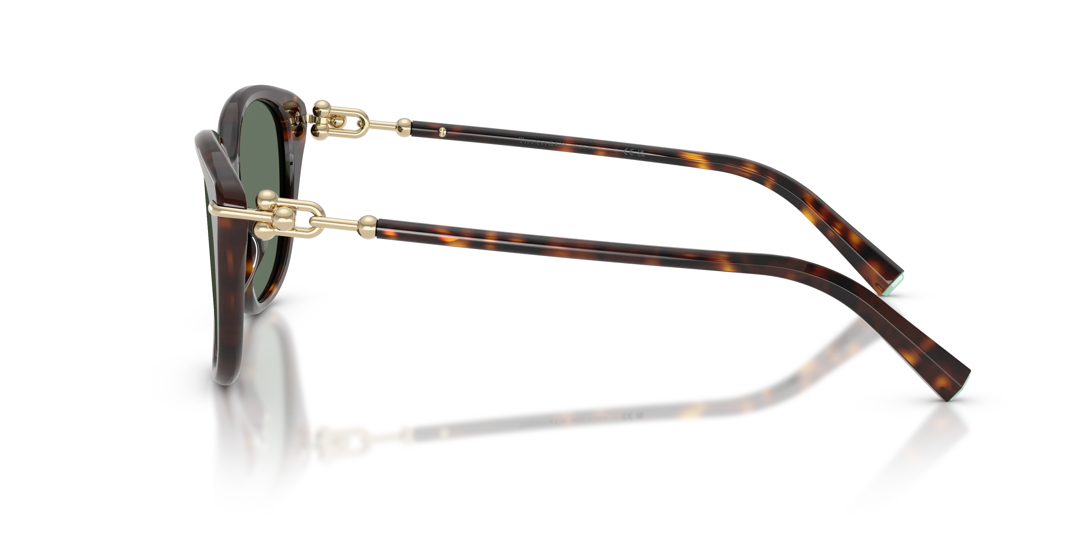 Tiffany TF4267 80153H Occhiali da sole Acetato Tartaruga Verde Farfalla Normale - immagine 4