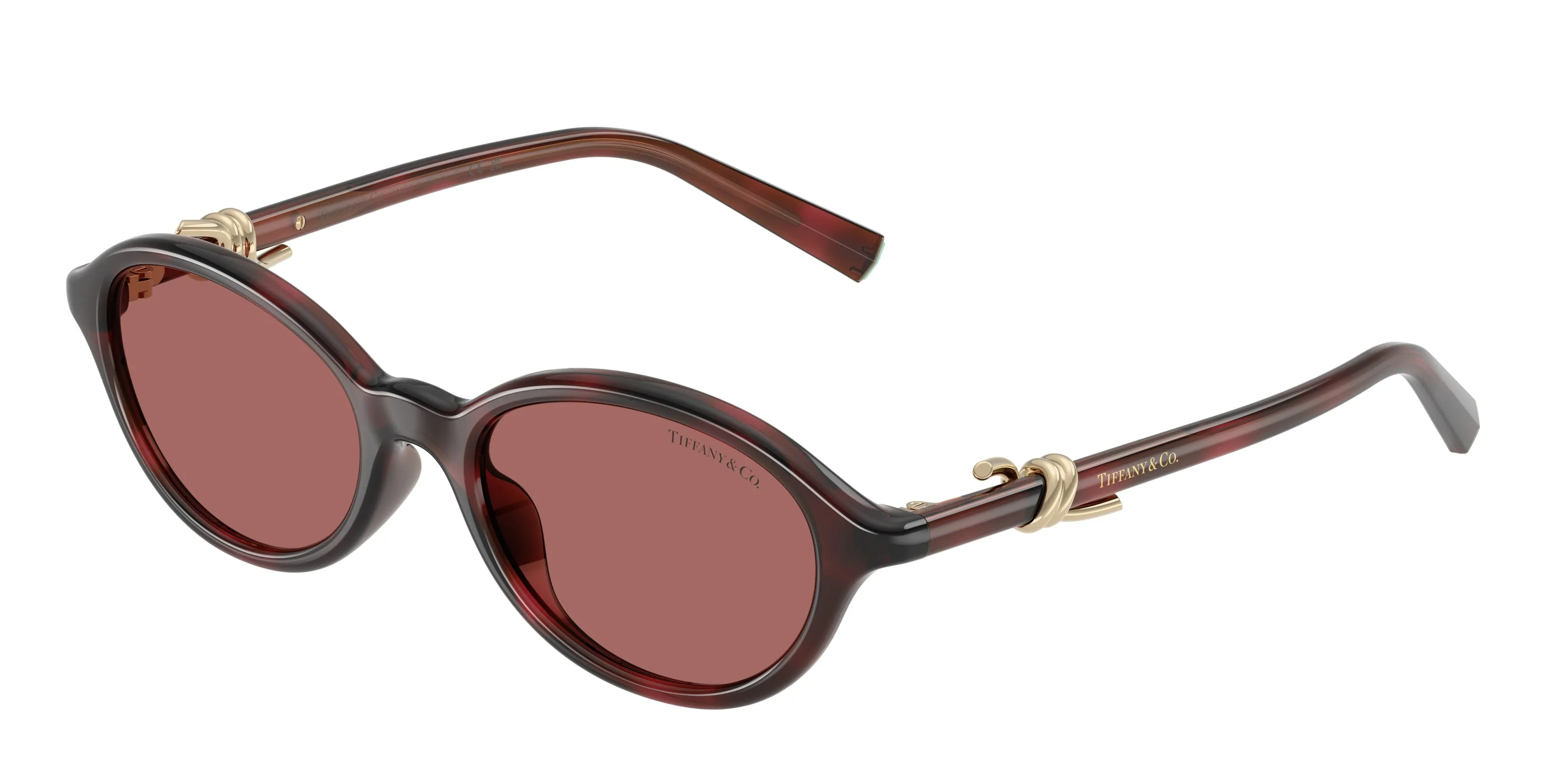 Tiffany TF4266U 847269 Occhiali da sole Iniettato Tartaruga Viola Rotonda Normale - immagine 1