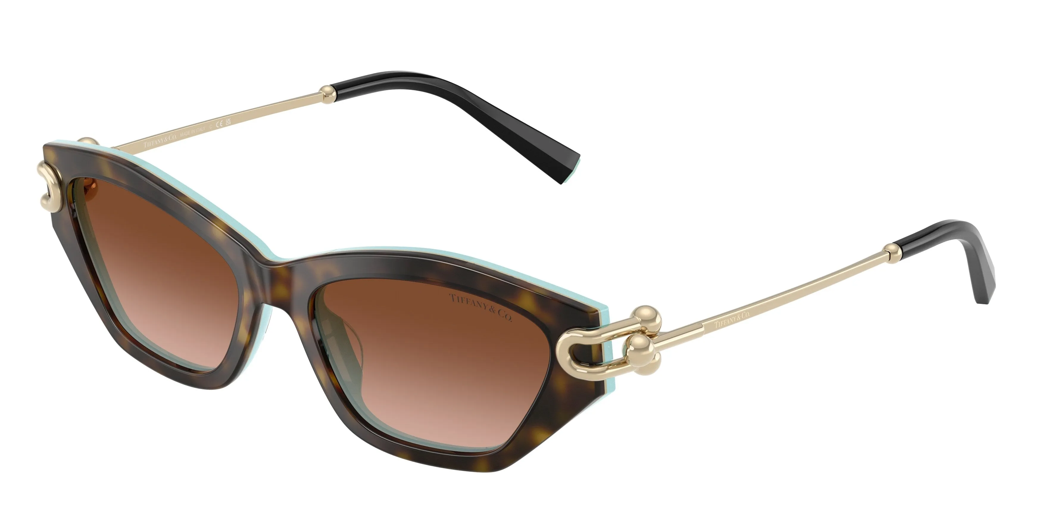 Tiffany TF4231U 81343B Occhiali da sole Acetato Marrone Marrone Cat Eye Normale Sfumato - immagine 1