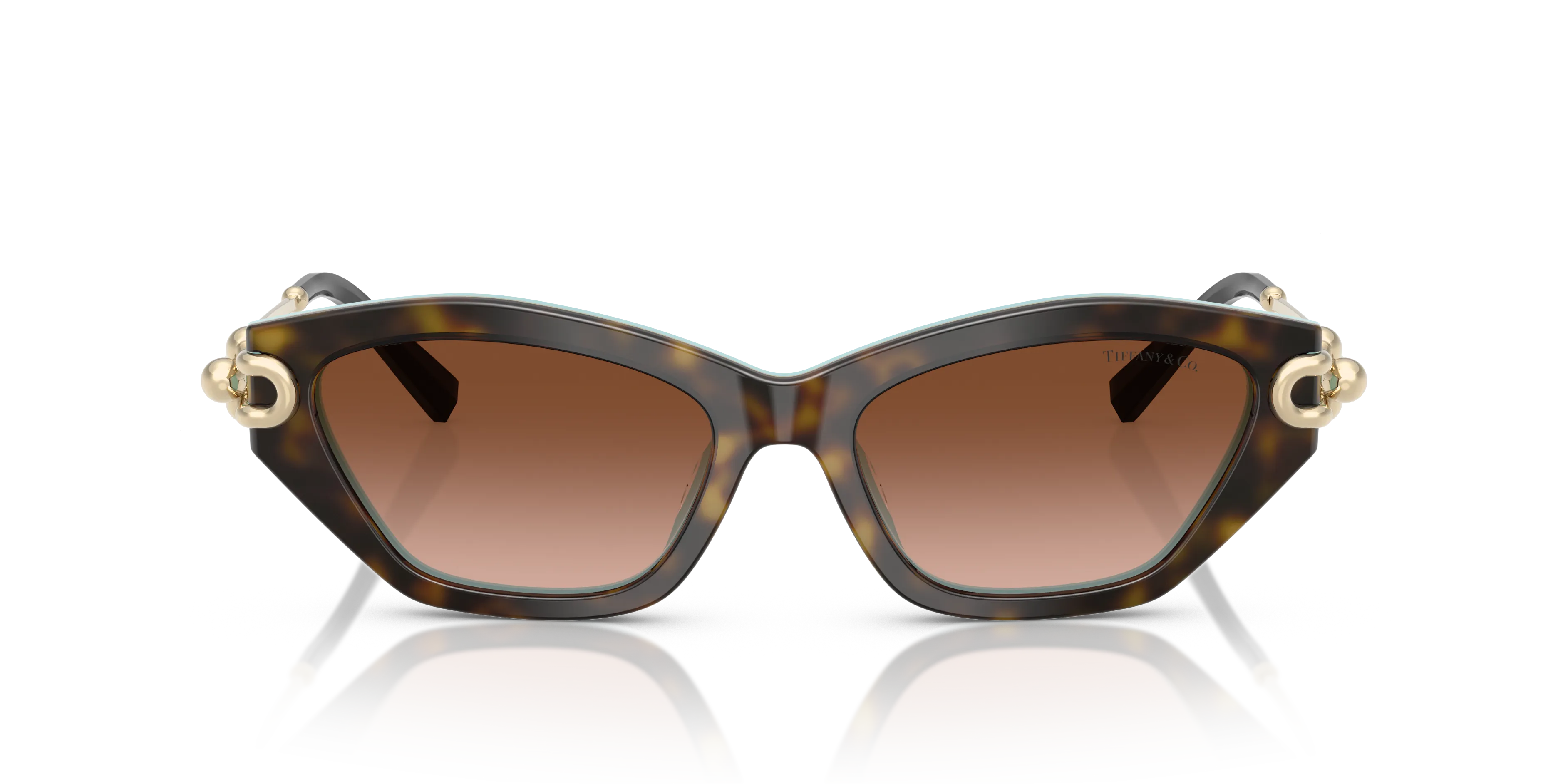 Tiffany TF4231U 81343B Occhiali da sole Acetato Marrone Marrone Cat Eye Normale Sfumato - immagine 3