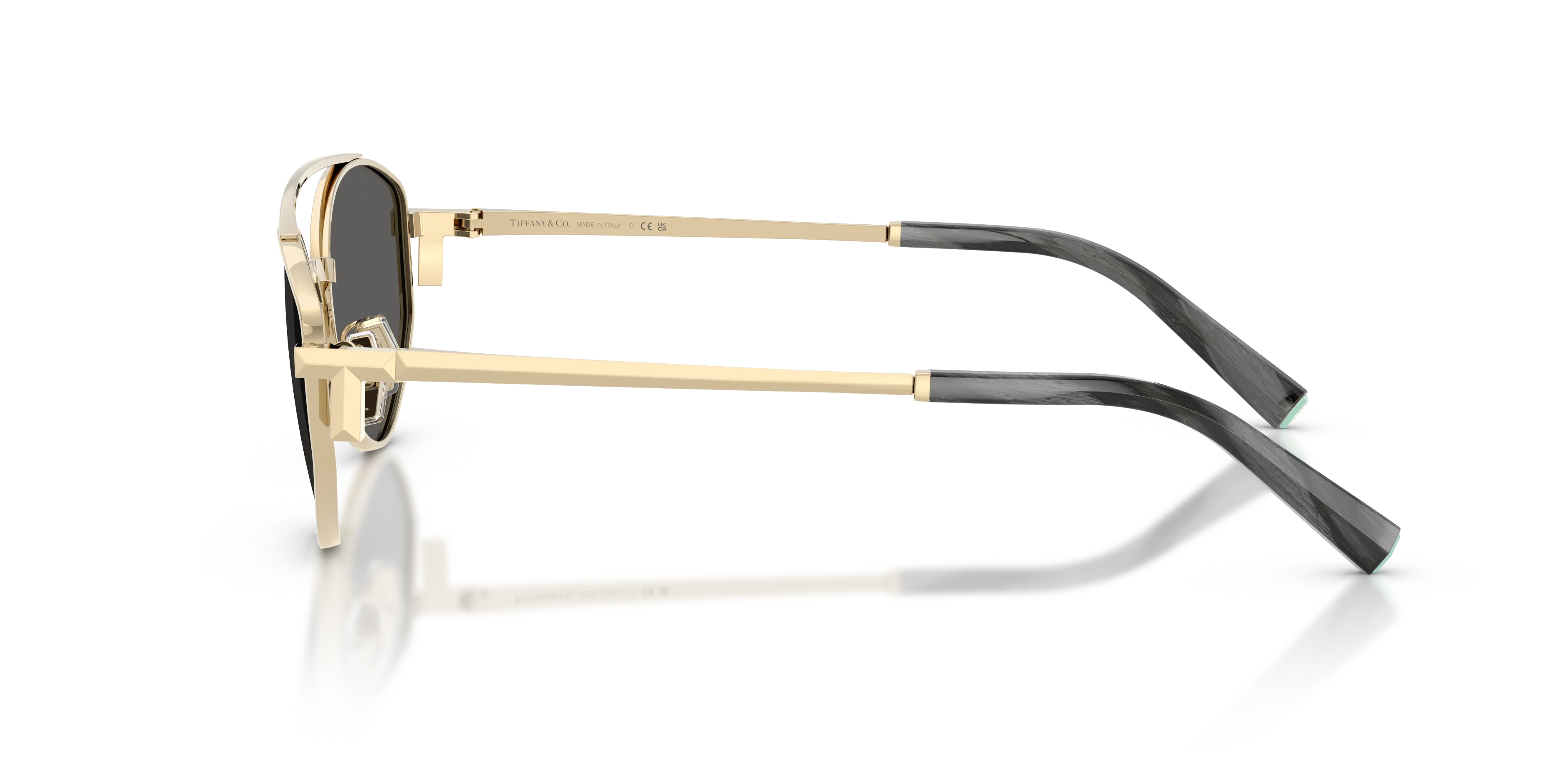 Tiffany TF3125 6216S4 Occhiali da sole Metallo Oro Grigio Rotonda Normale - immagine 4
