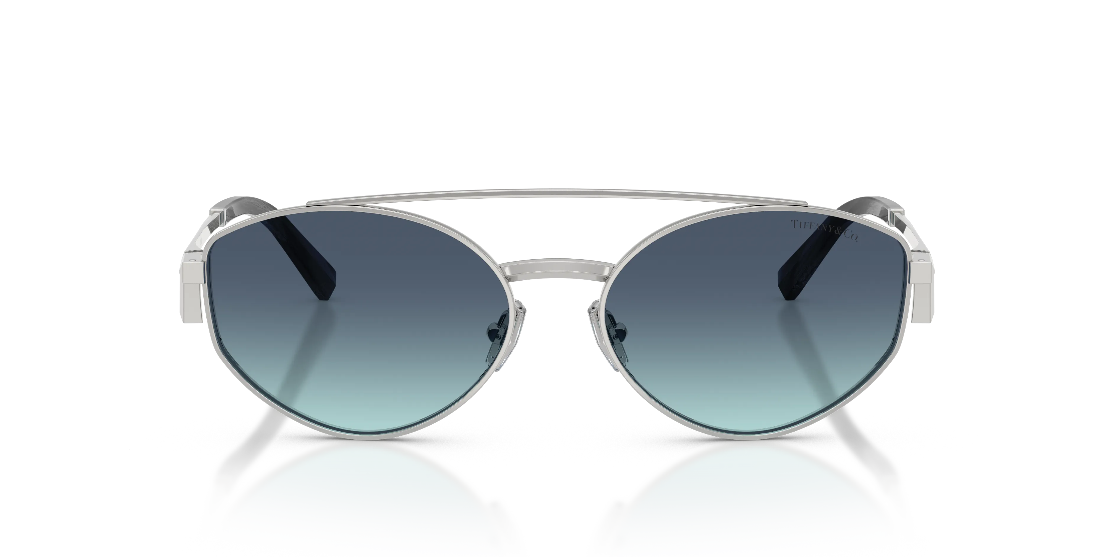 Tiffany TF3125 60019S Occhiali da sole Metallo Argento Blu Rotonda Normale Sfumato - immagine 3