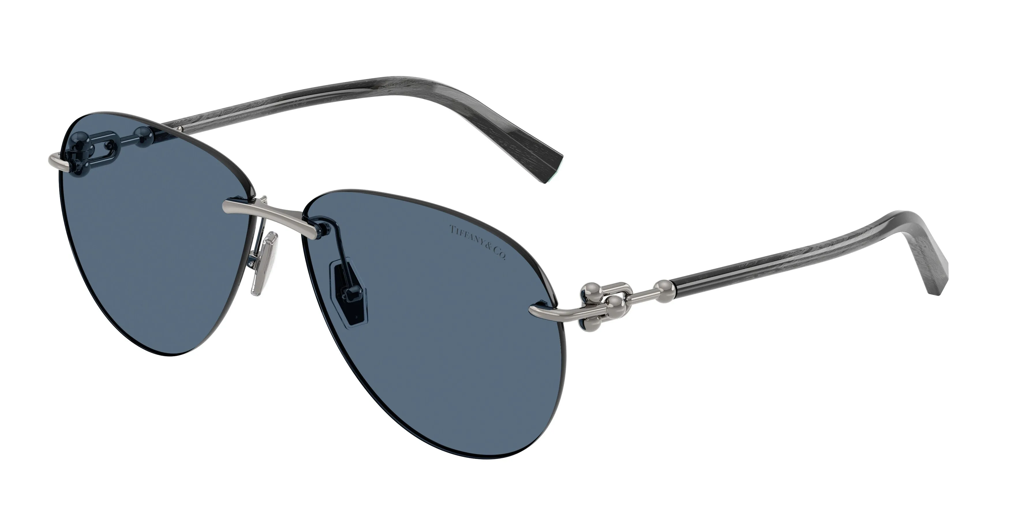 Tiffany TF3124 600380 Occhiali da sole Metallo Grigio Blu Pilot Normale - immagine 1