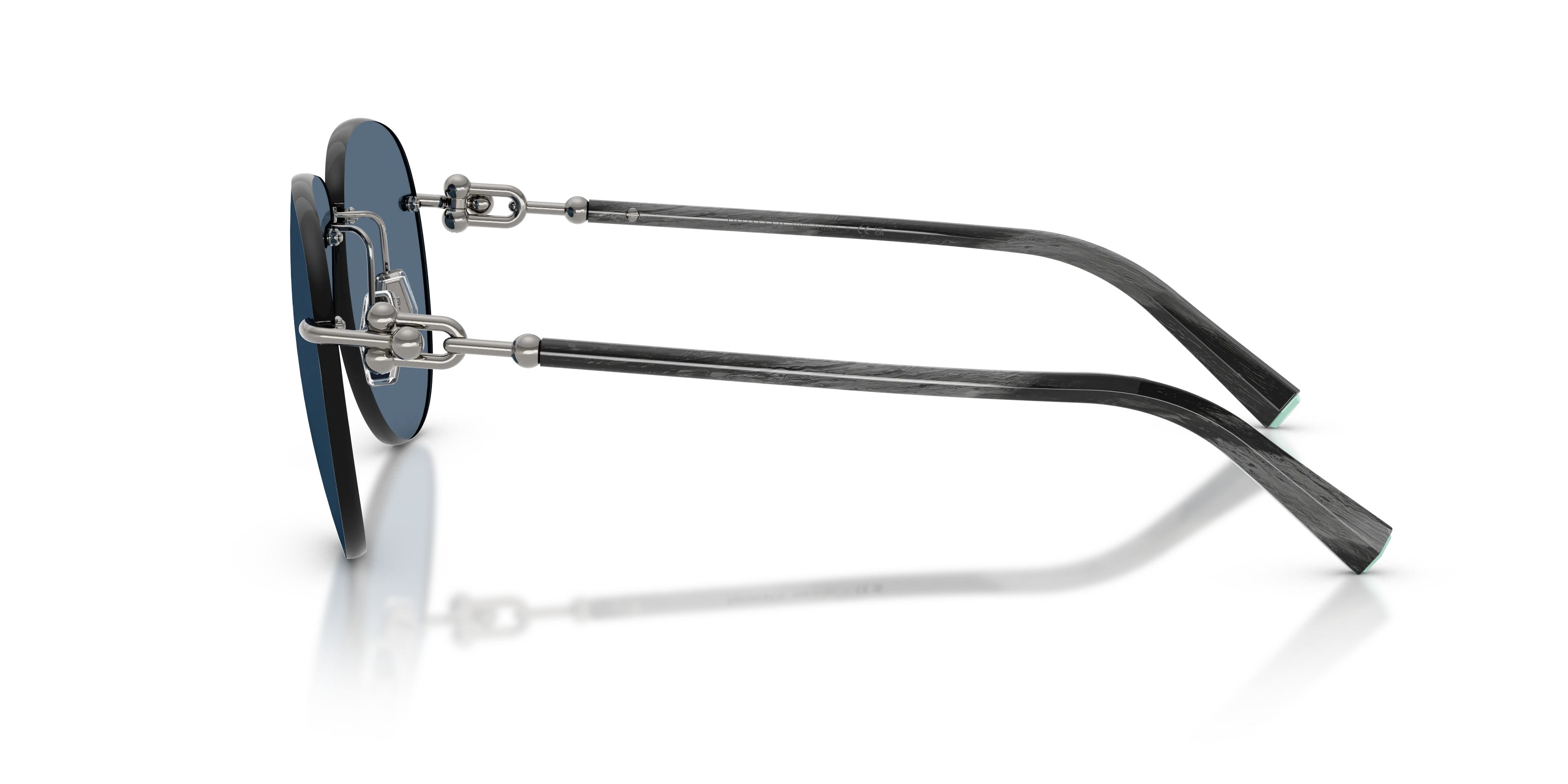 Tiffany TF3124 600380 Occhiali da sole Metallo Grigio Blu Pilot Normale - immagine 4