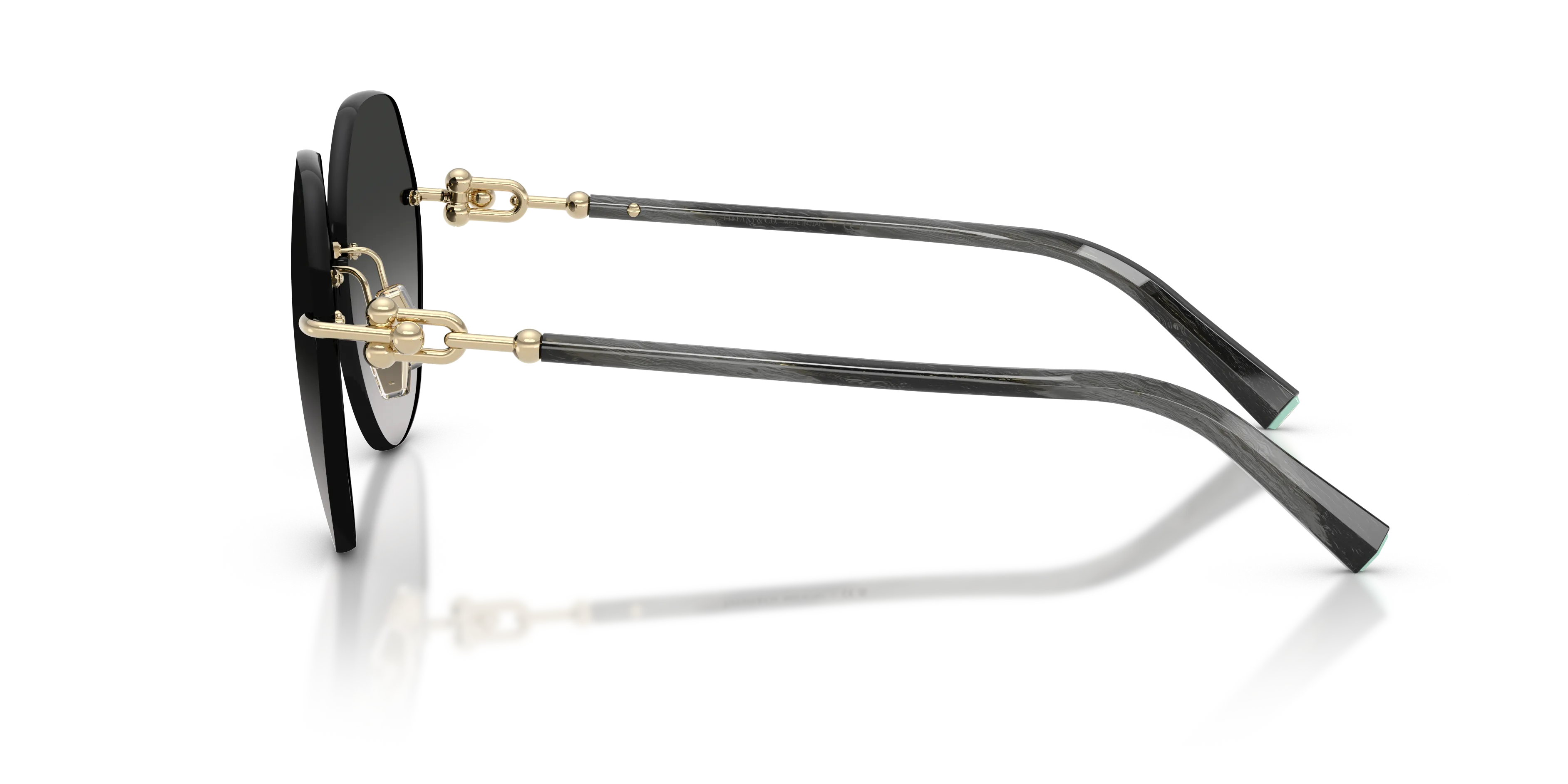 Tiffany TF3123 62413C Occhiali da sole Metallo Oro Grigio Geometrica Normale Sfumato - immagine 4