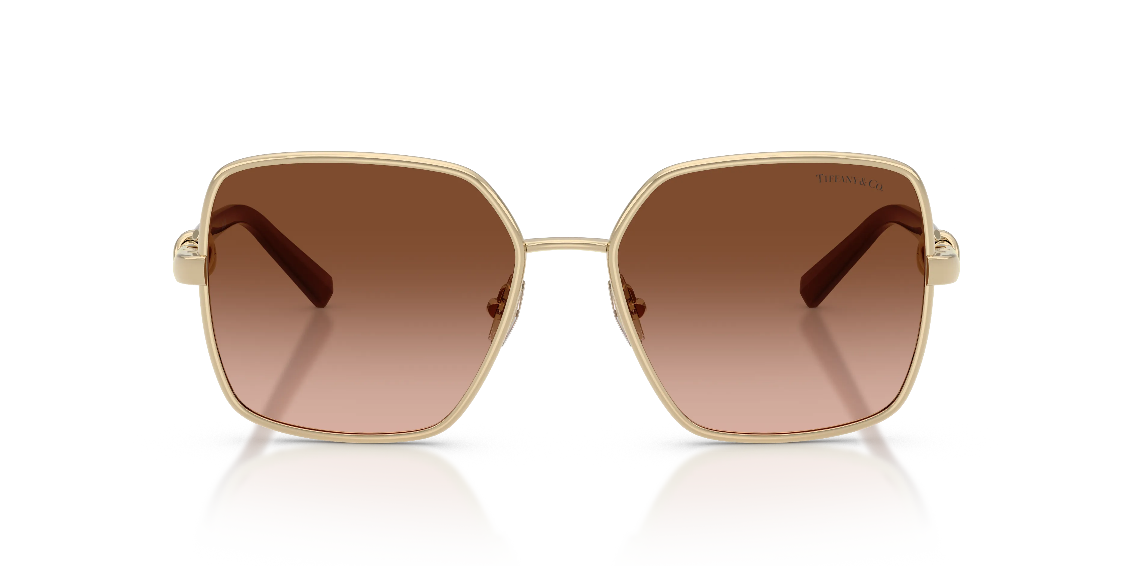 Tiffany TF3122 61773B Occhiali da sole Metallo Oro Marrone Squadrata Normale Sfumato - immagine 3