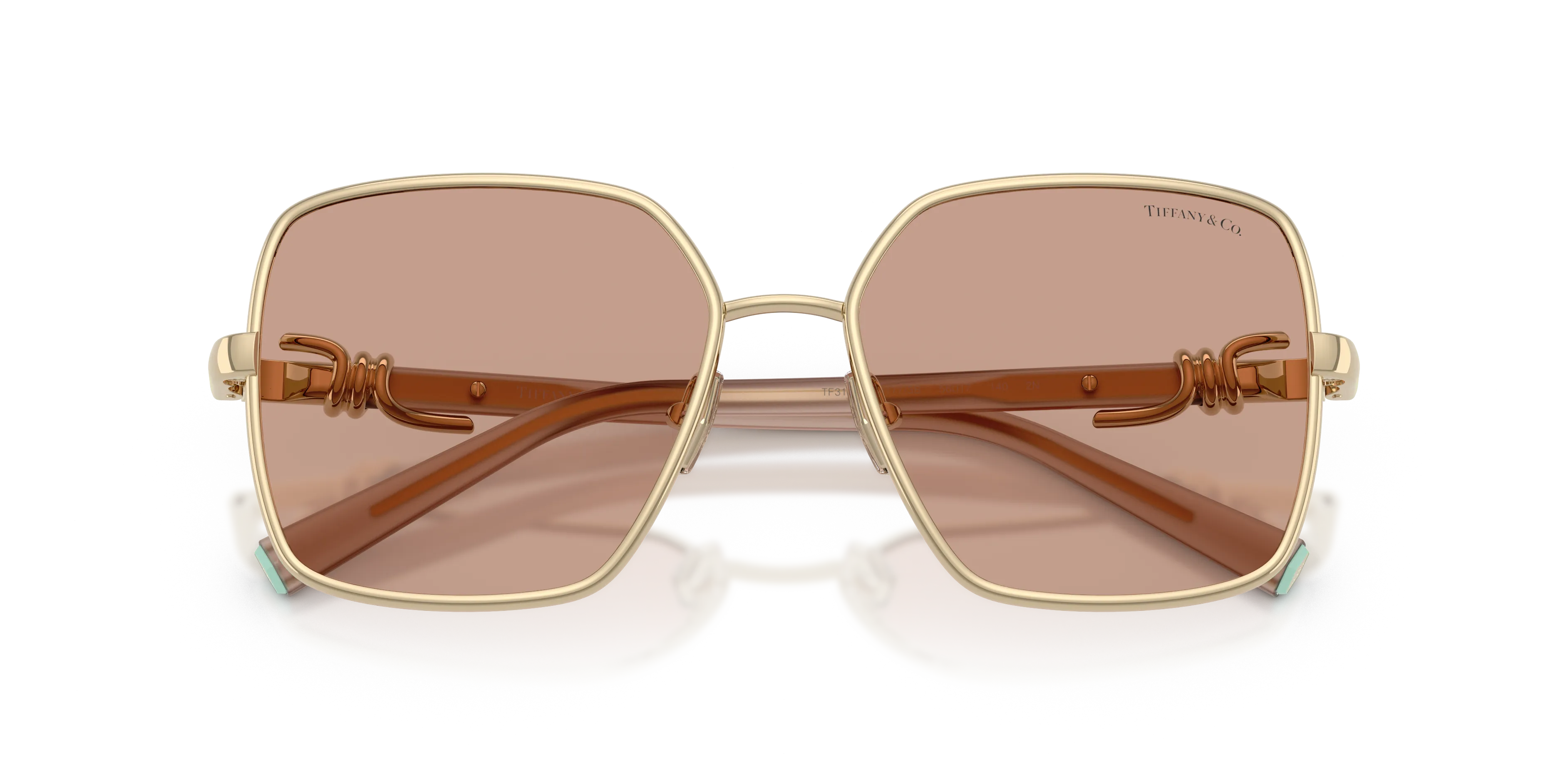 Tiffany TF3122 602173 Occhiali da sole Metallo Oro Marrone Squadrata Normale - immagine 2