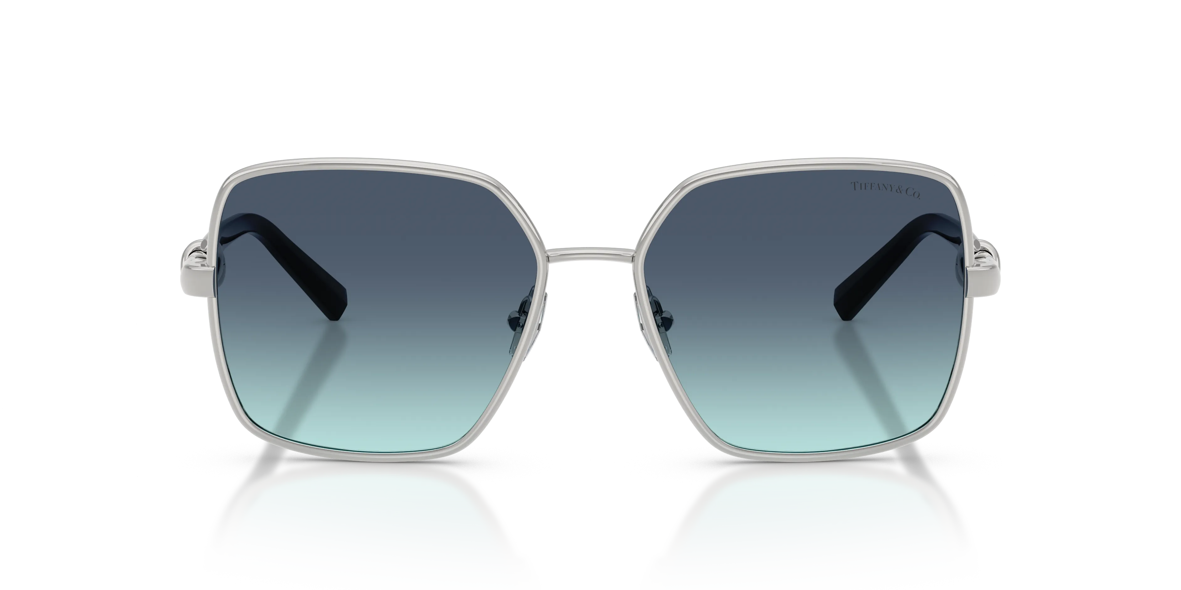 Tiffany TF3122 60019S Occhiali da sole Metallo Argento Blu Squadrata Normale Sfumato - immagine 3