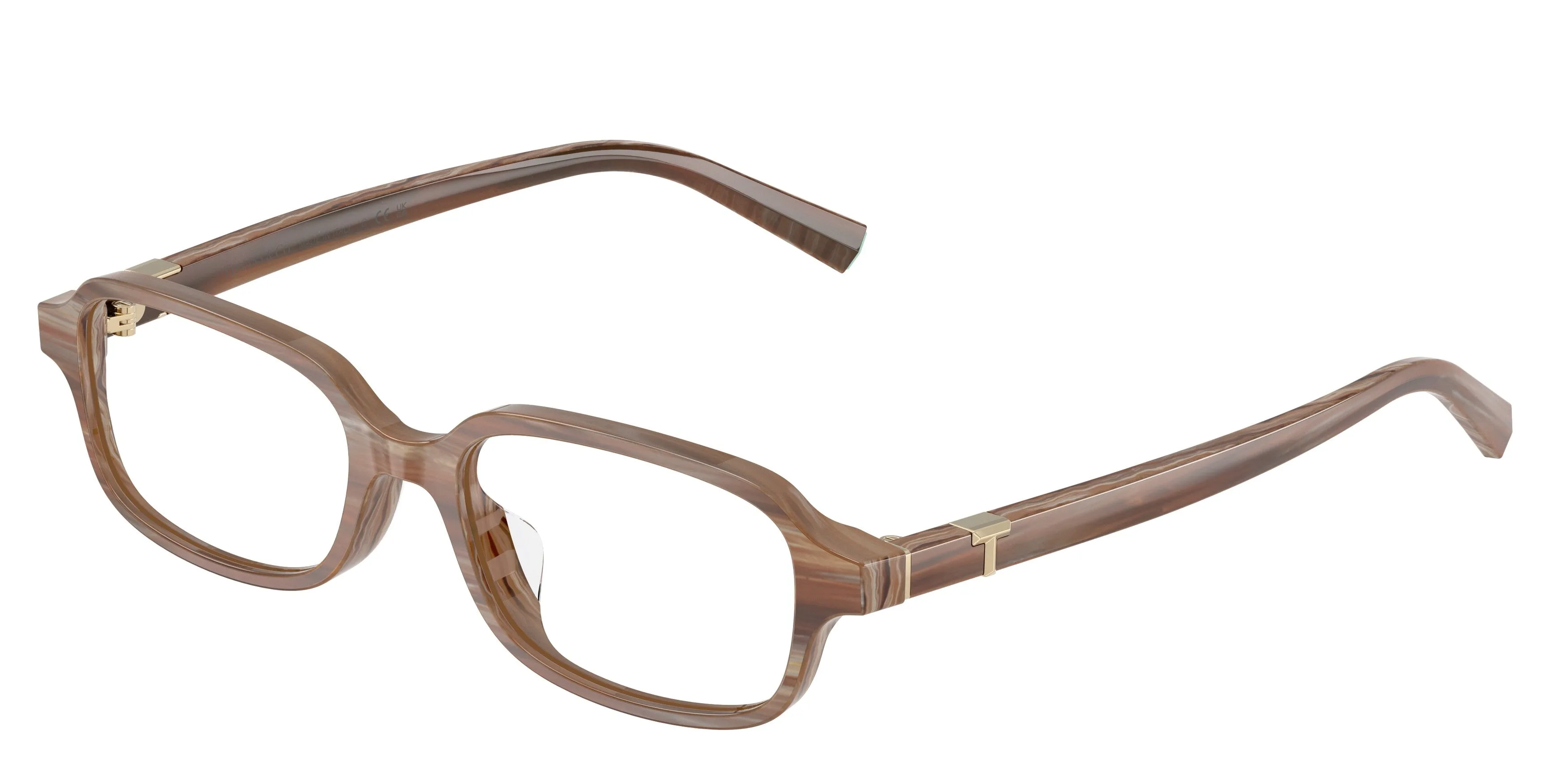Tiffany TF2307D 8435 Montature da vista Acetato Marrone Trasparente Squadrata Normale - immagine 1