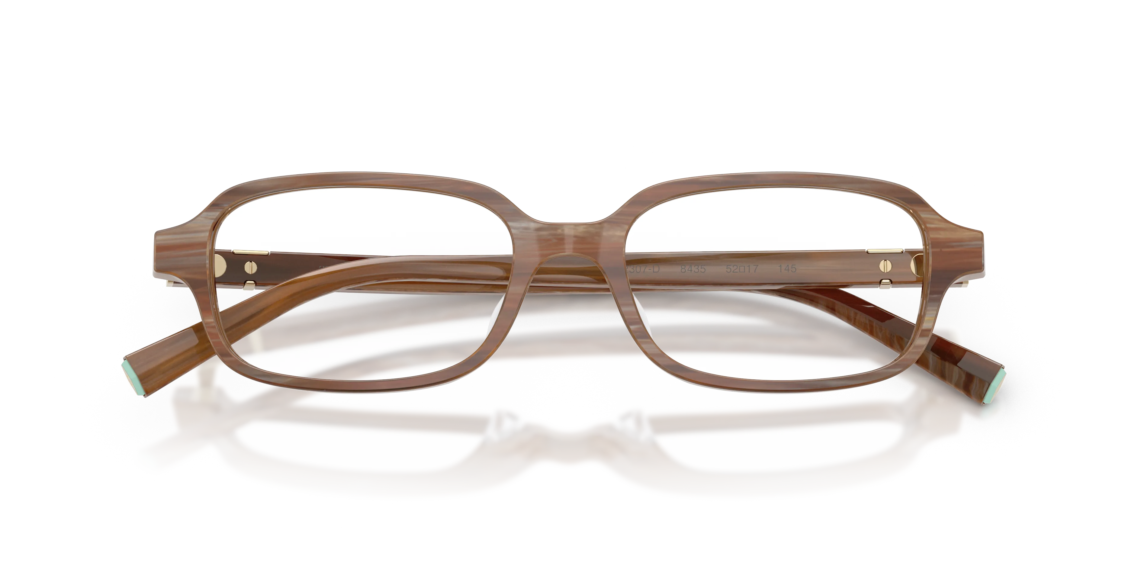 Tiffany TF2307D 8435 Montature da vista Acetato Marrone Trasparente Squadrata Normale - immagine 2