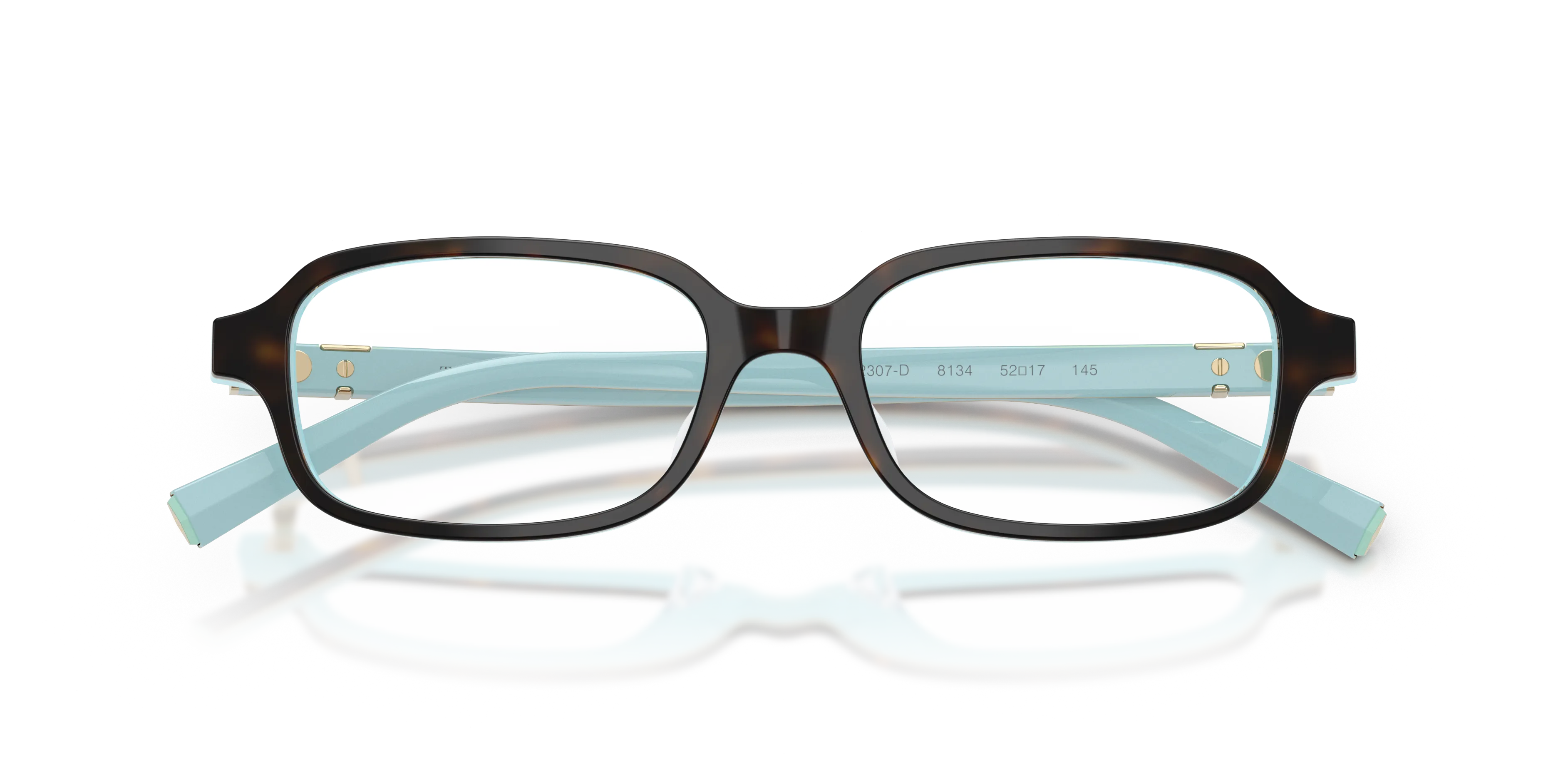 Tiffany TF2307D 8134 Montature da vista Acetato Marrone Trasparente Squadrata Normale - immagine 2
