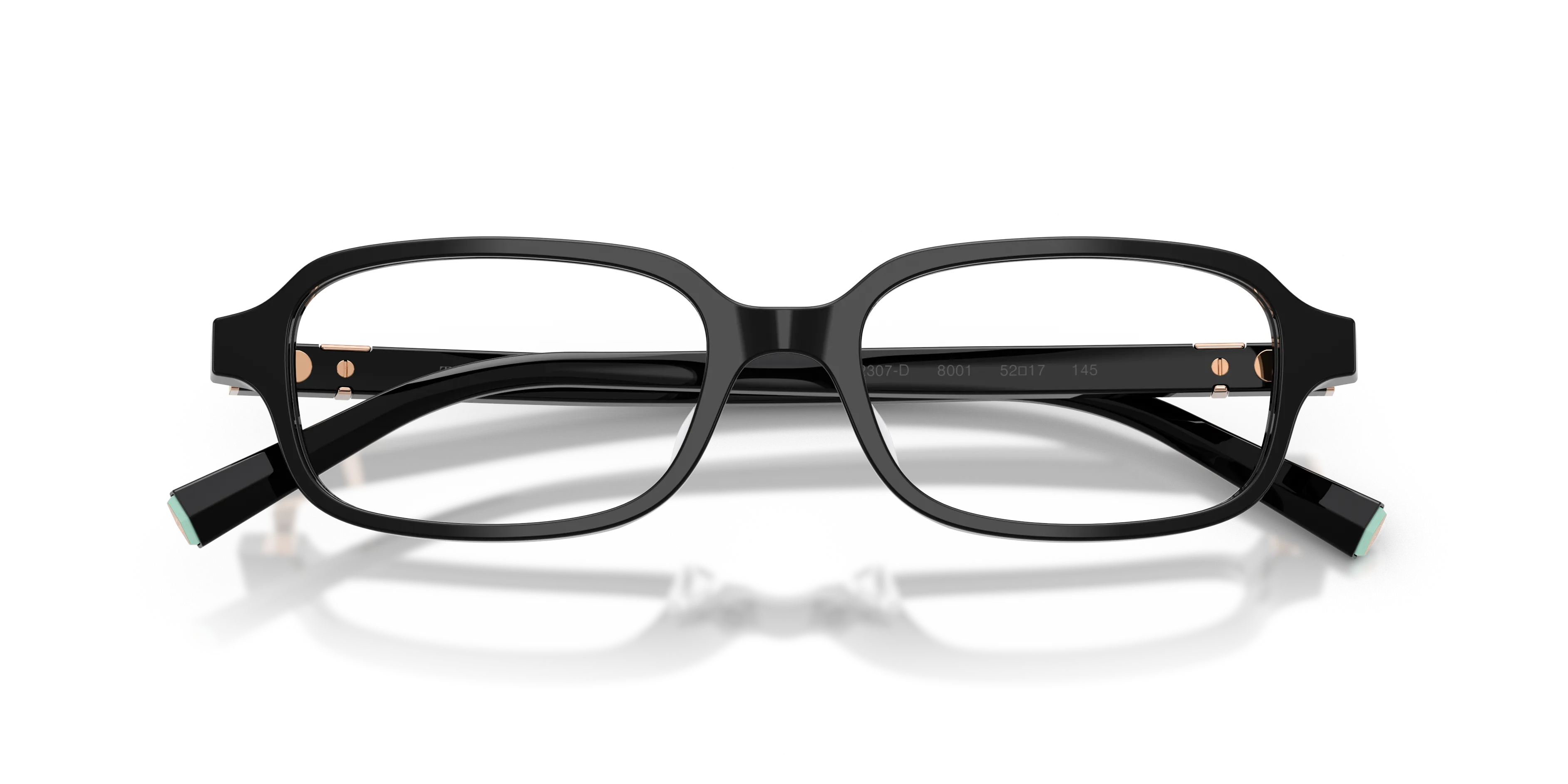 Tiffany TF2307D 8001 Montature da vista Acetato Nero Trasparente Squadrata Normale - immagine 2