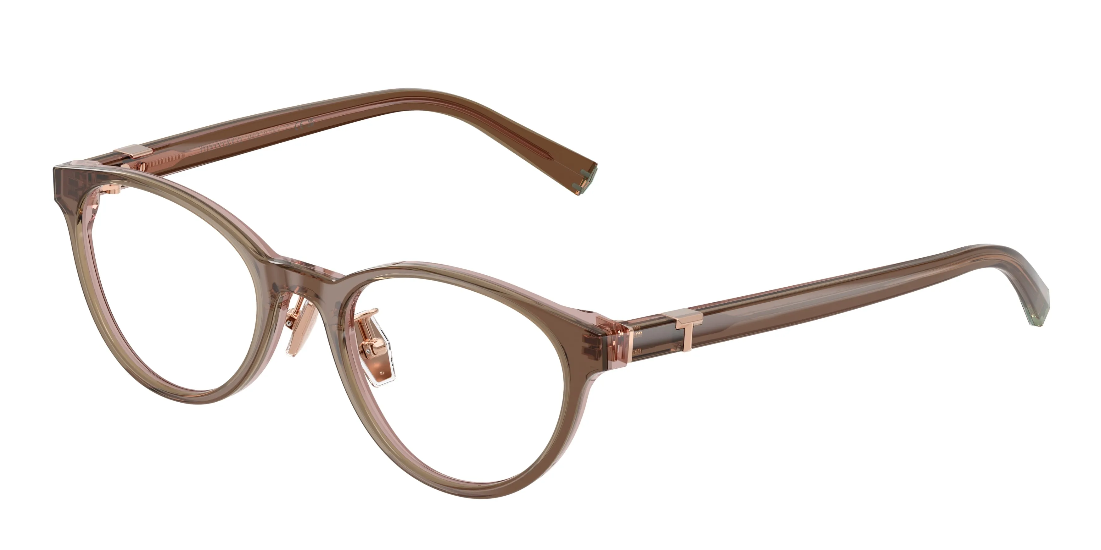 Tiffany TF2306D 8255 Montature da vista Acetato Marrone Trasparente Cat Eye Normale - immagine 1